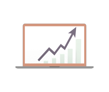 Conversion and crm on laptop screen