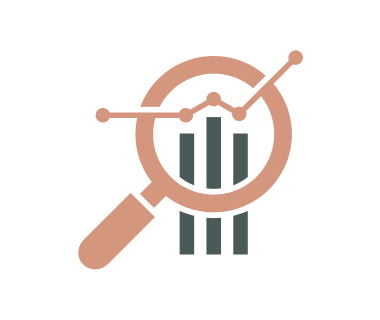 Analytics and reporting magnifying glass