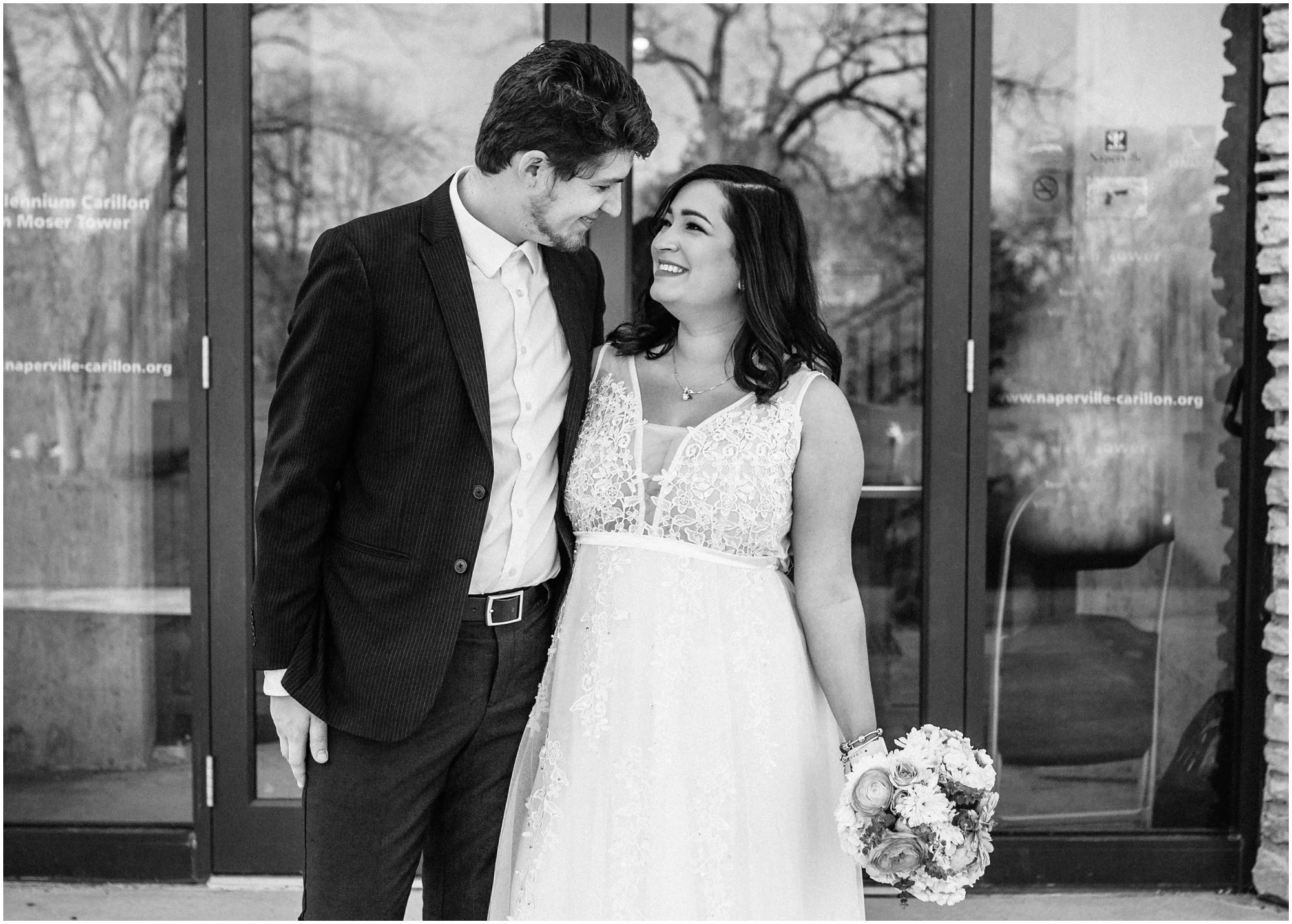 Naperville Riverwalk Tiny Wedding | Nichole &amp; Eric