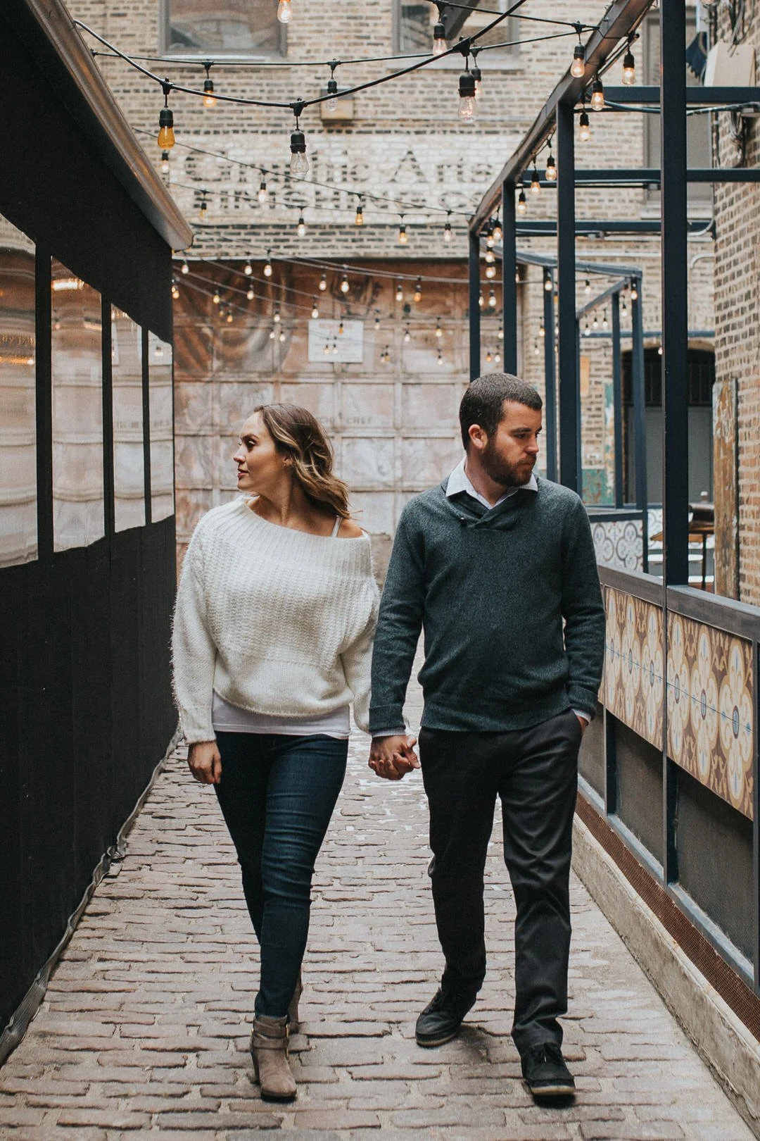 Nina + Brian // Chicago West Loop Winter Engagement Session