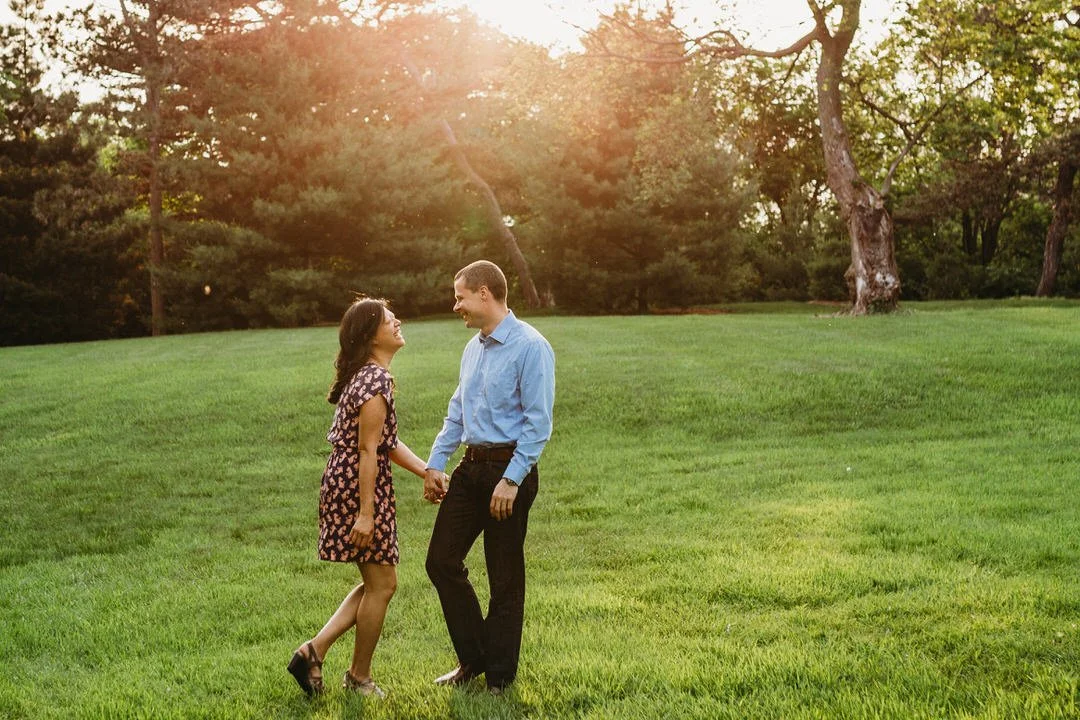 Jane + Brian // Engagement Session at Mayslake estate in Oak Brook