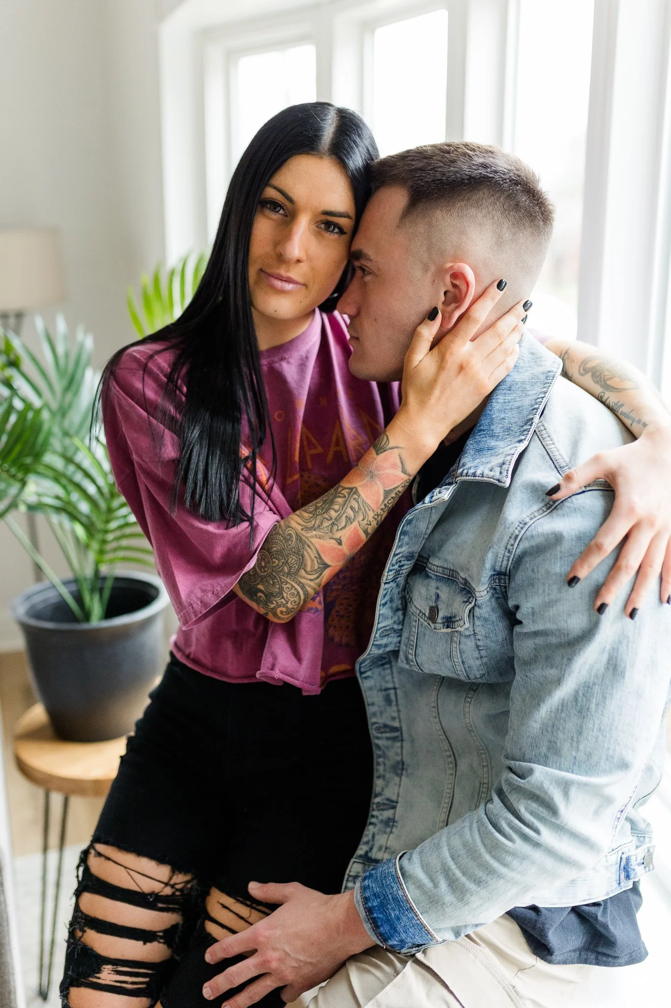 couple photoshoot man woman indoor lagrange il