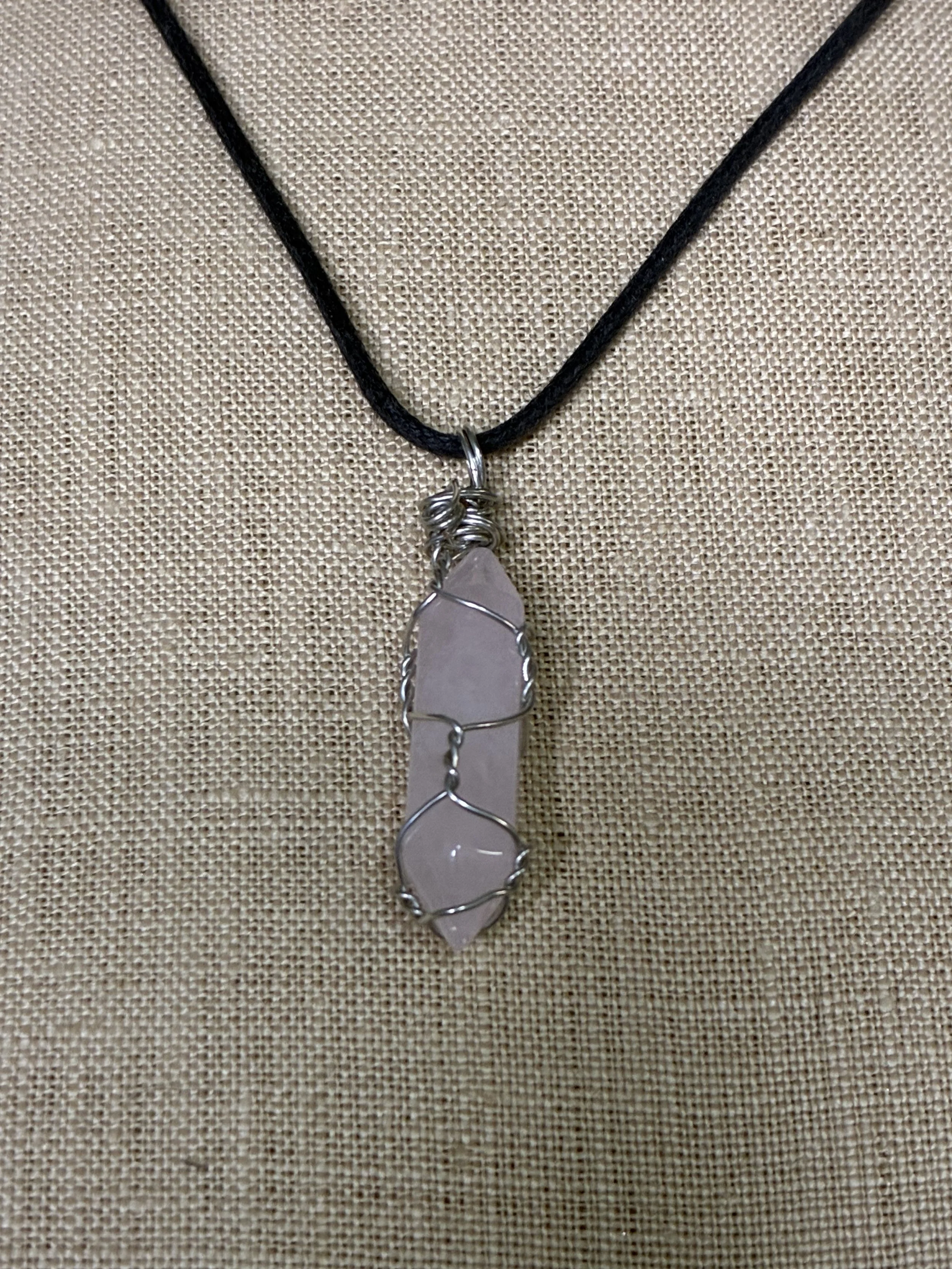 Wire Wrapped Crystal Necklace