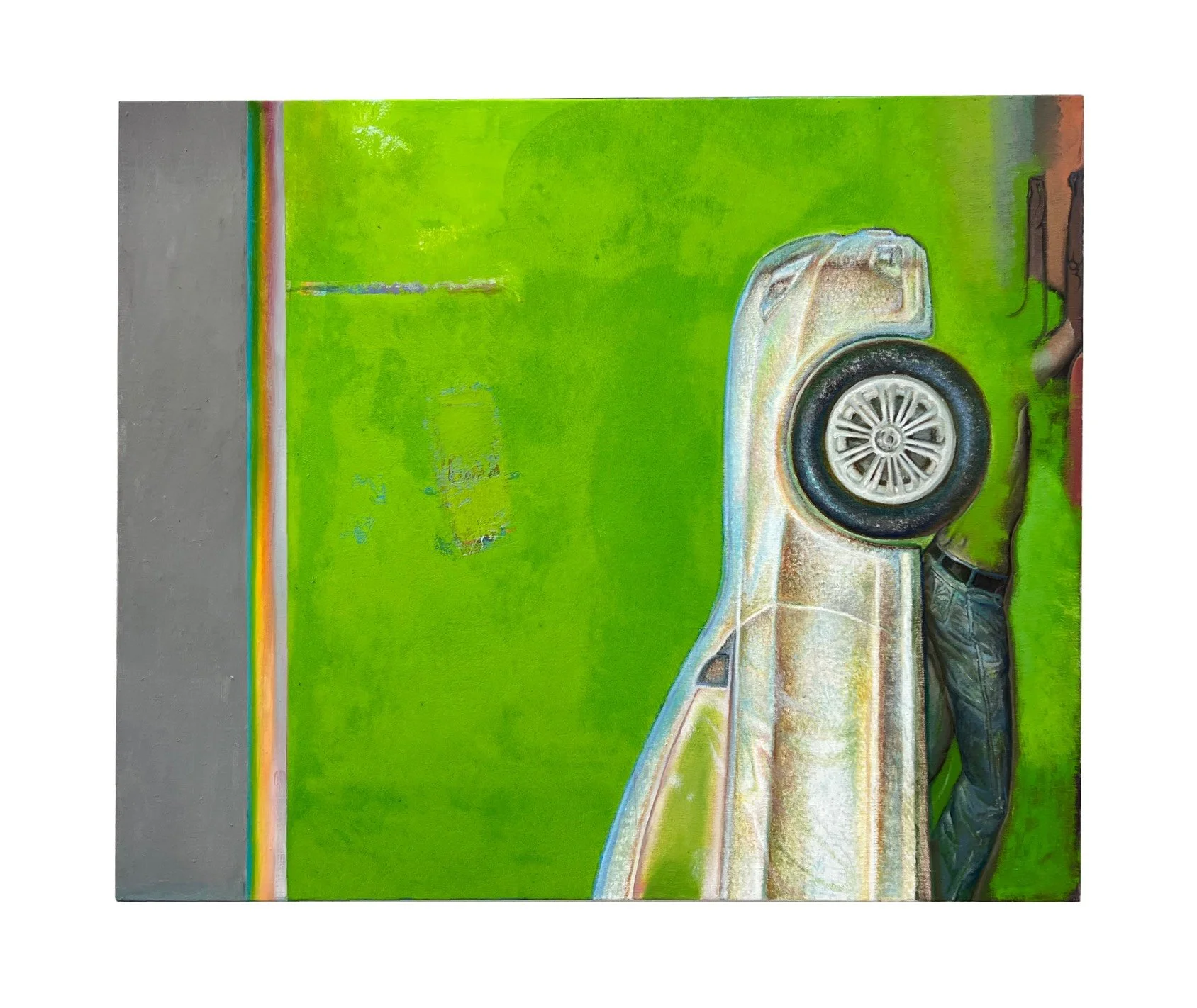 Detention, 2025, Ölfarbe auf Leinwand, 100 cm x 120 cm, Nikita Senkevych