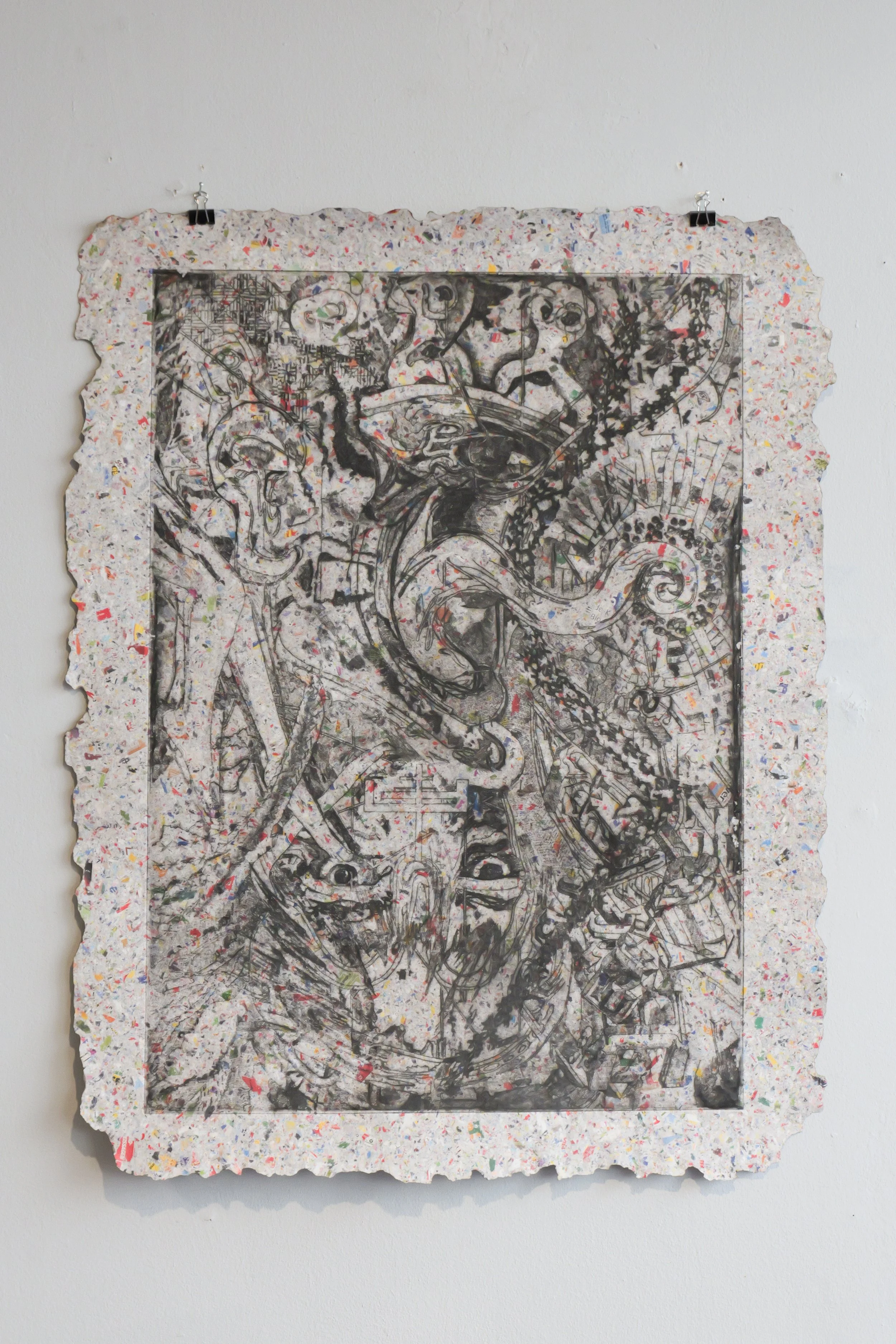 uzumaki arschloch, 2026, DINA0, Radierung auf Recycling papier, Leon Boden