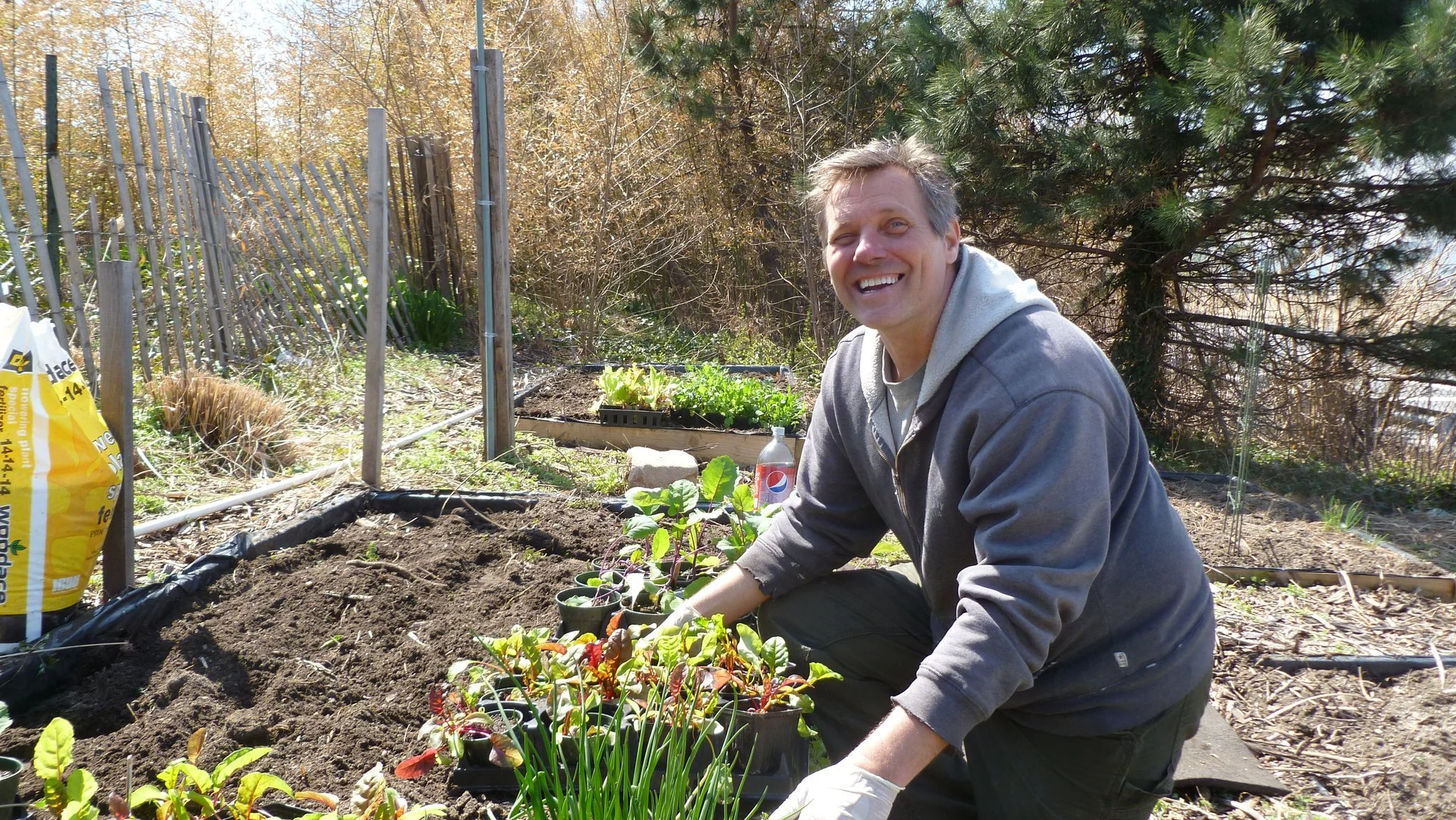 Richard Haugland gardening