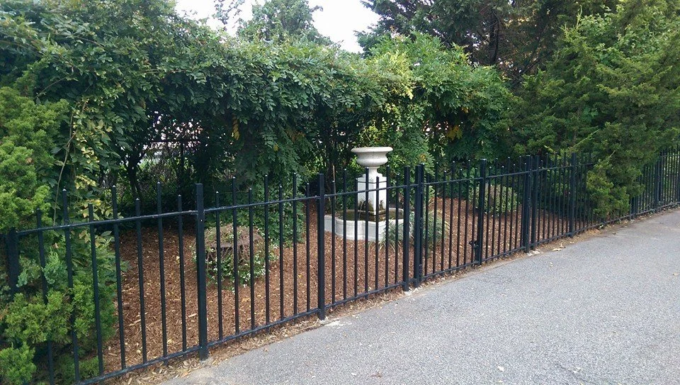 1998 fence and water fountain