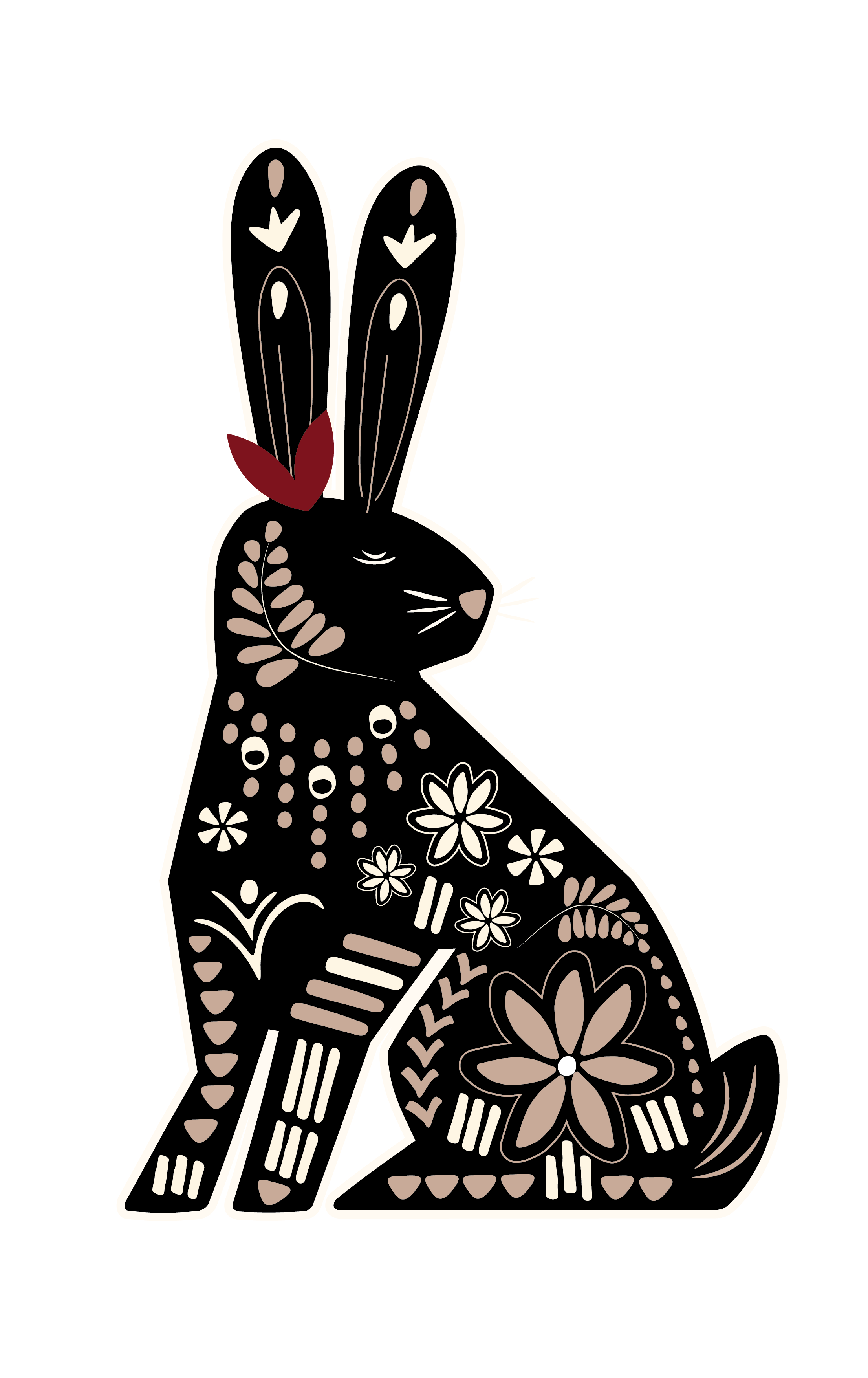 Graafinen kuva, joka esittää jänistä.