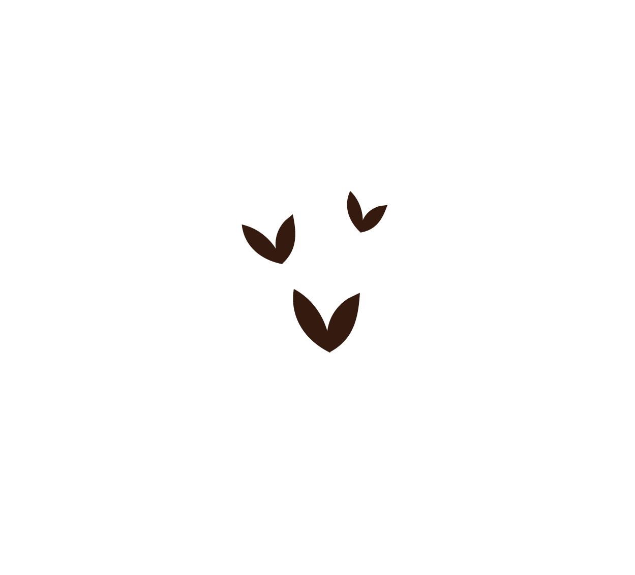 Graafinen kuvio, joka esittää kolme sydäntä.