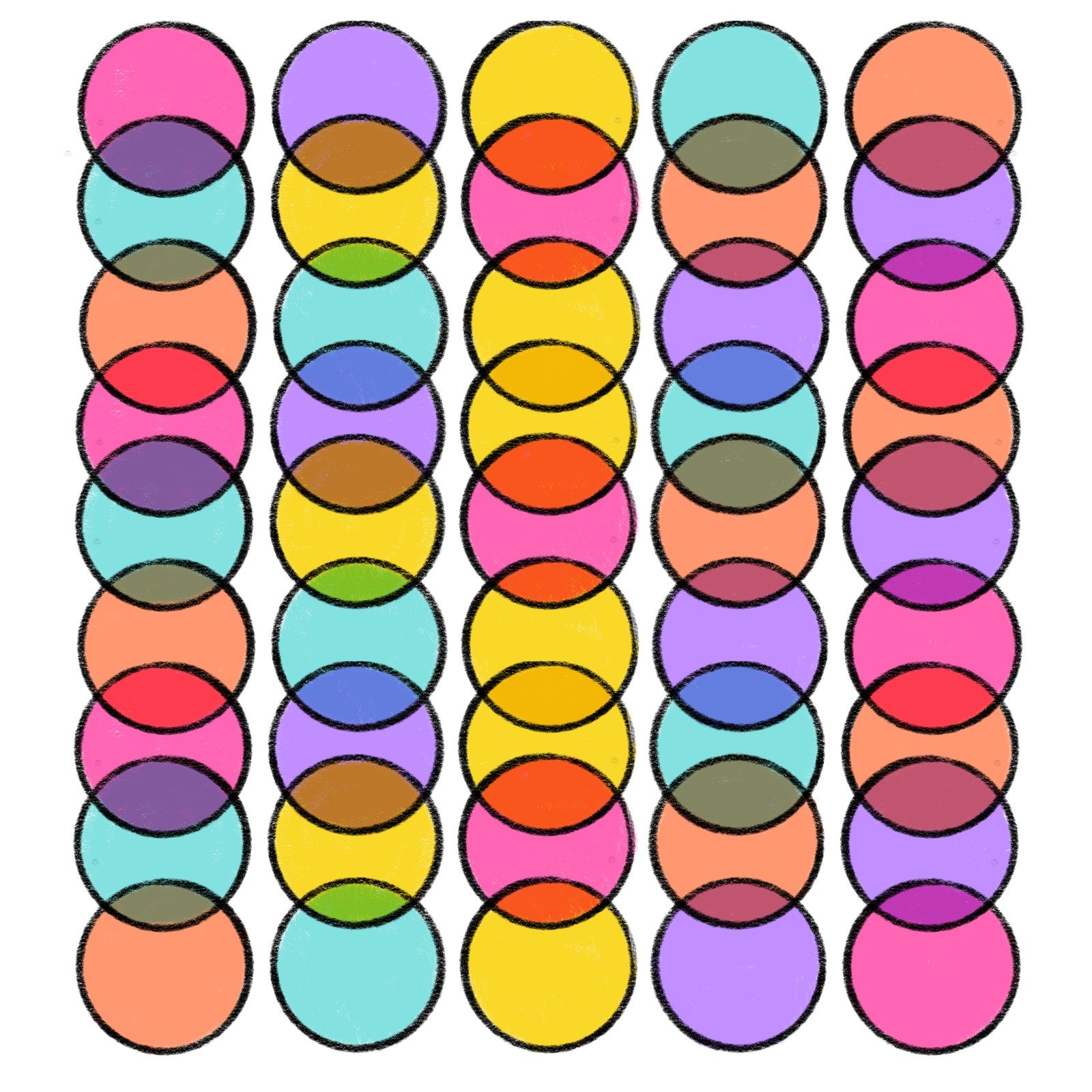 Polka Dots Rainbow Print