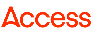Red text spelling 'Access' on a white background