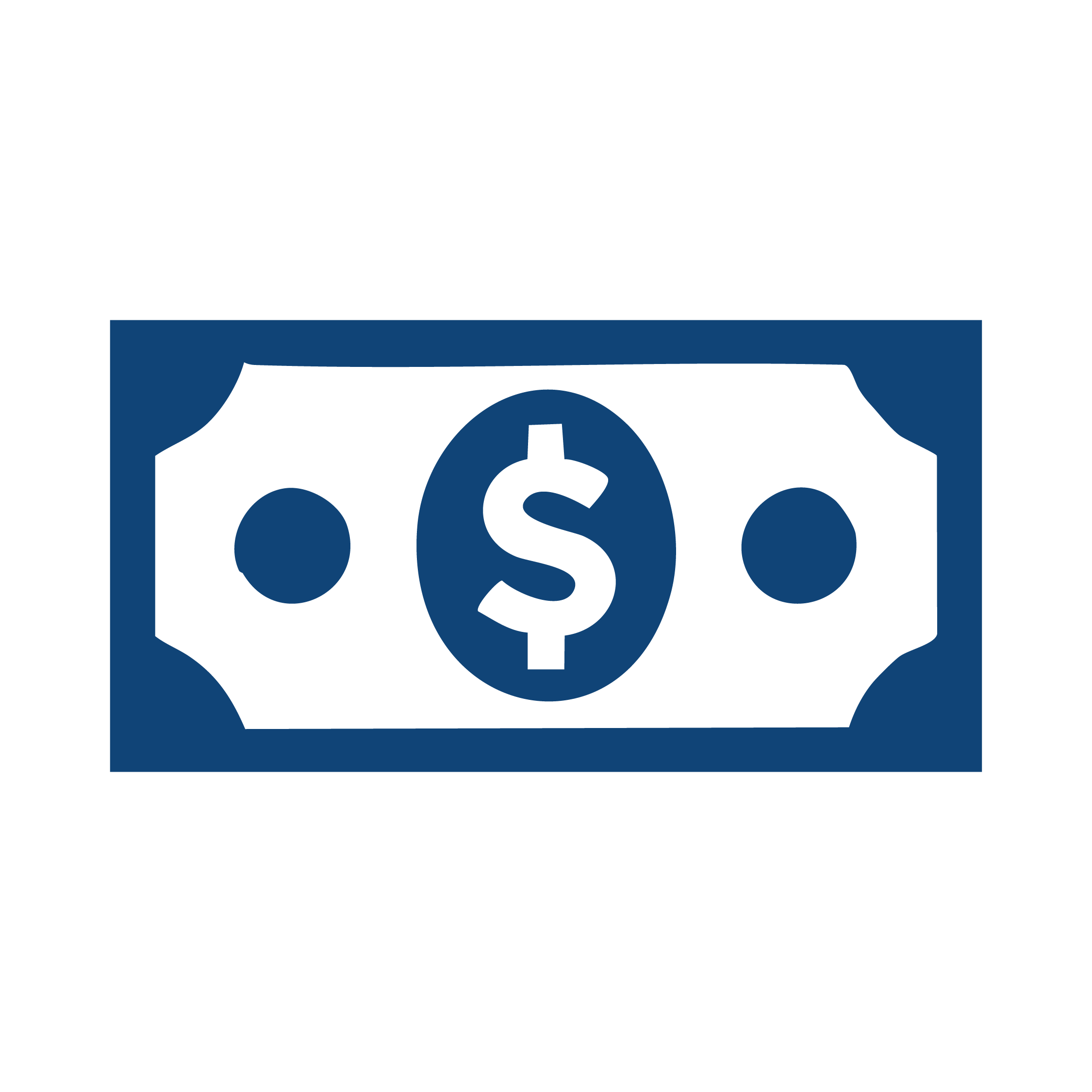 Graphic of a dollar bill with a dollar sign in the center, set against a black background.