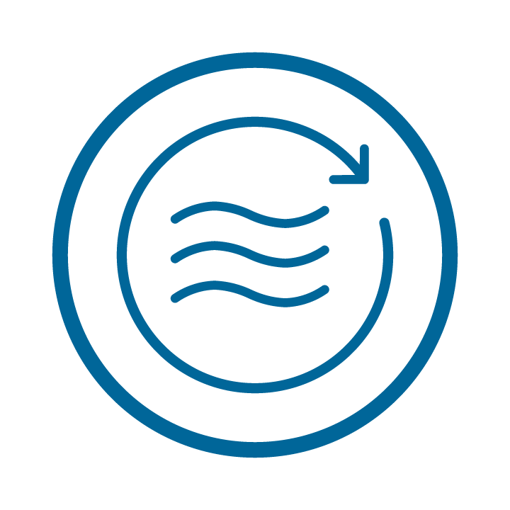 water marks with an arrow cycling around to indicate aging