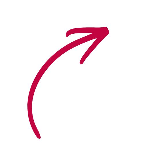 A black arrow with a maroon curved arrow overlay pointing upward to the right.