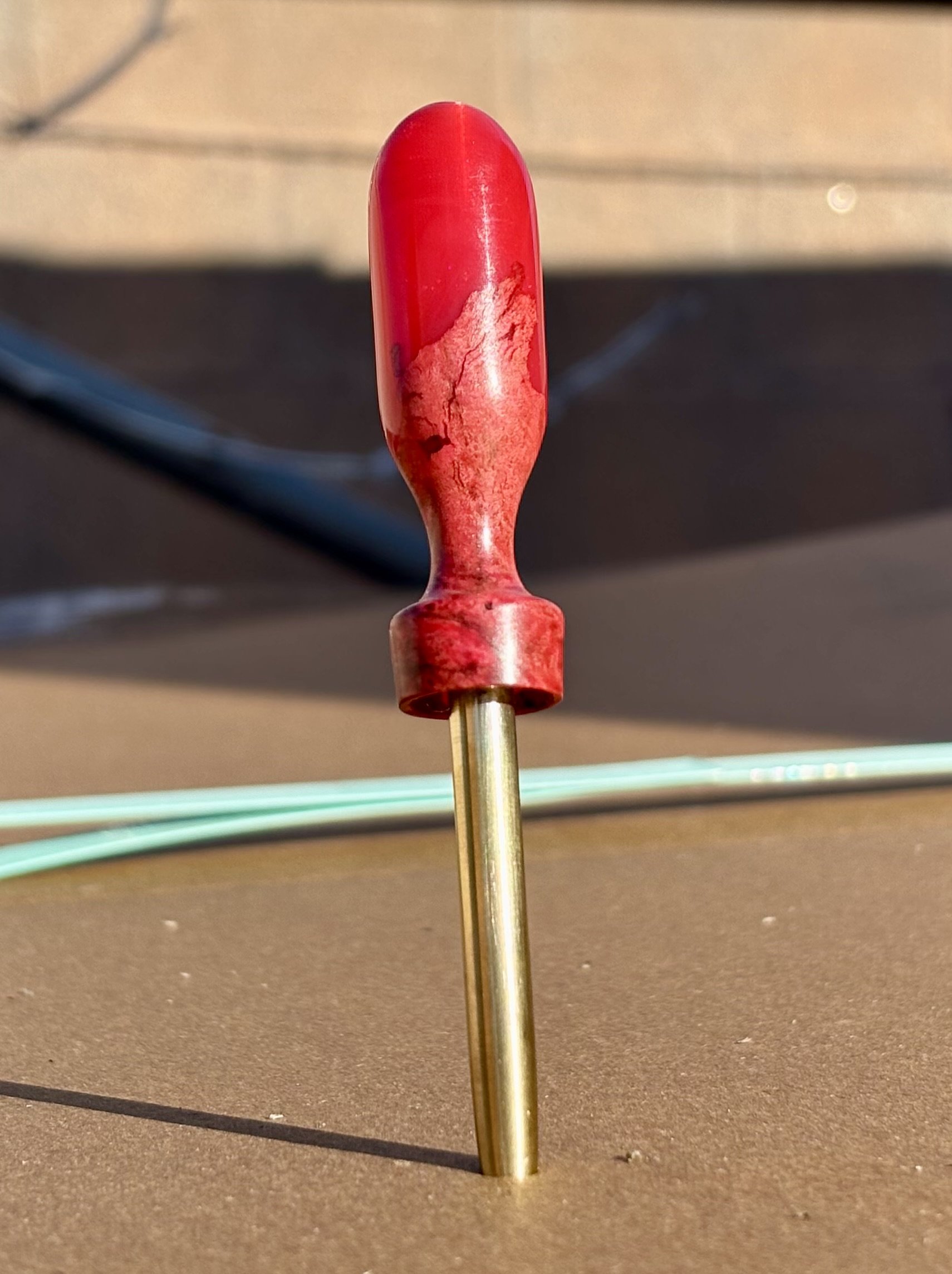 BOMB | RED HYBRID BURL | BRASS