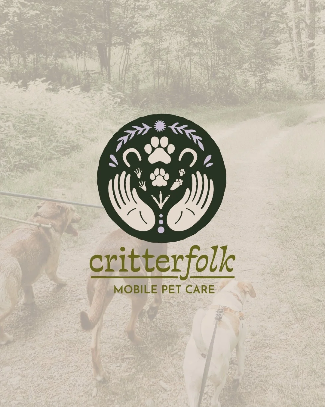 Critterfolk &bull; Mobile pet care with a focus on holistic care for house pets and farm animals. 

We loved pulling folk art and natural inspiration for this branding. The final package included 3 logo versions, color palette, typography, pattern/ic