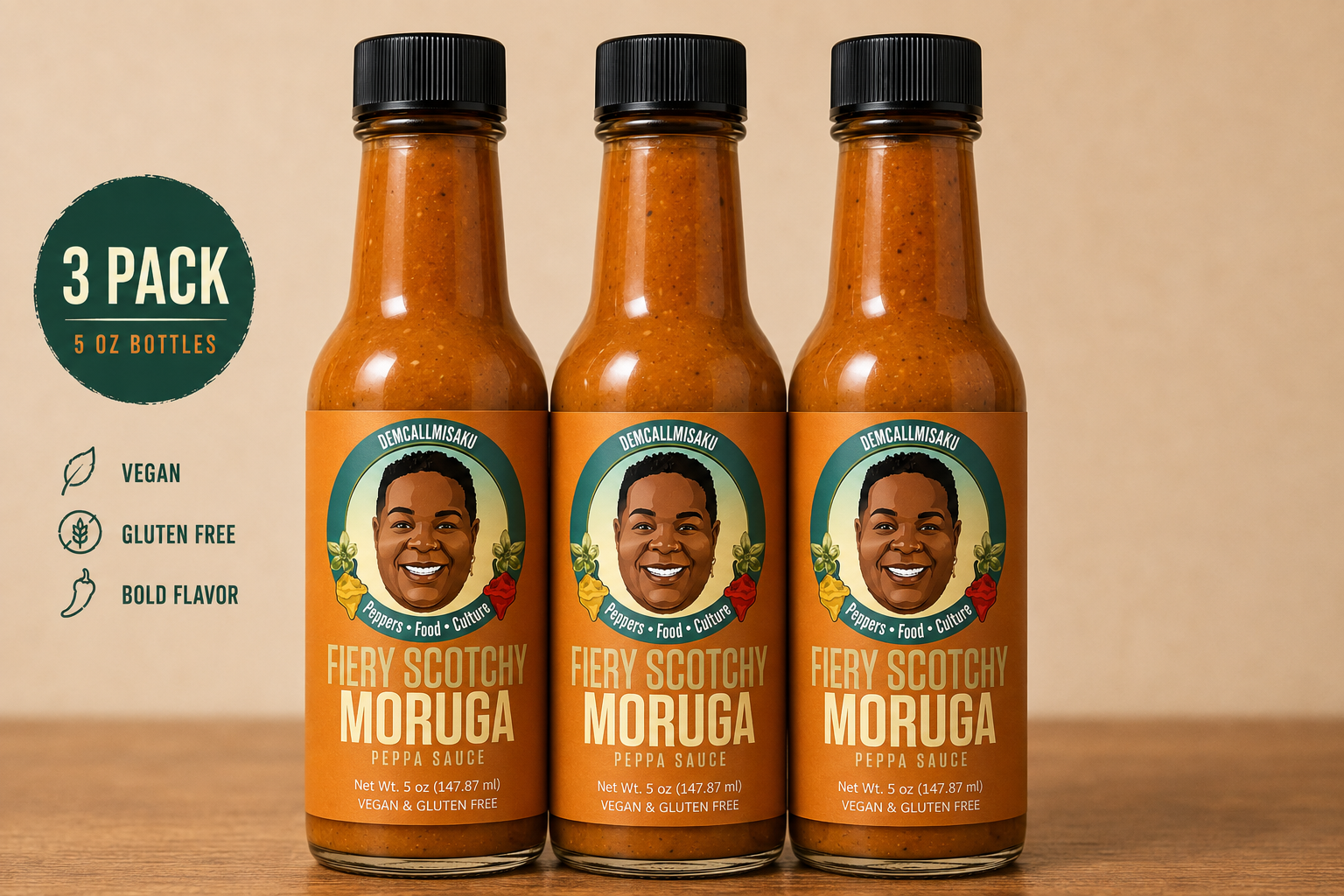 Fiery Scotchy Moruga Peppa Sauce – 3 Pack