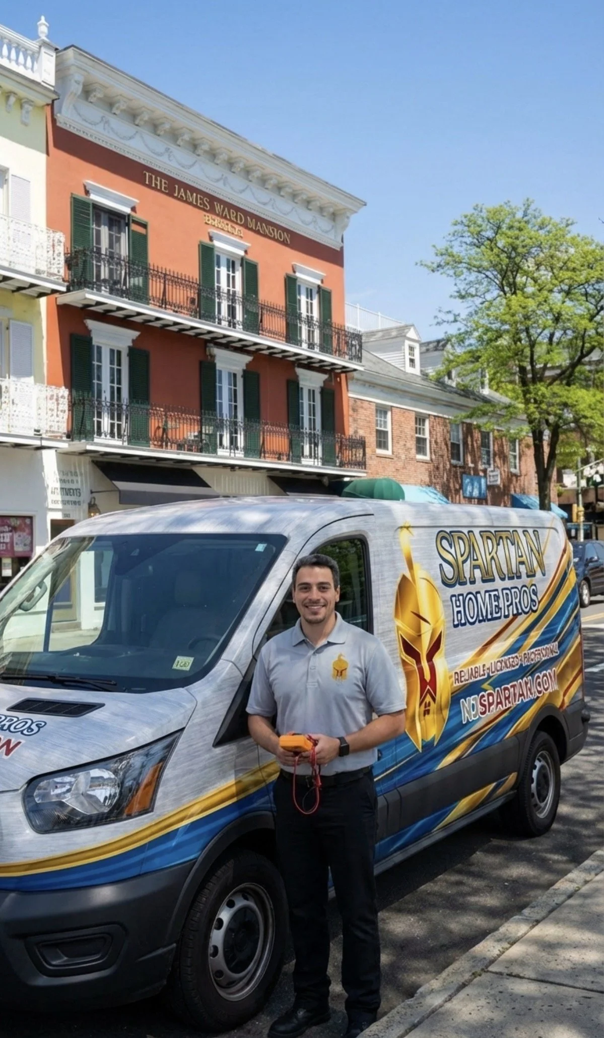 Spartan Home Pros electrician providing electrical service at a Westfield, New Jersey property