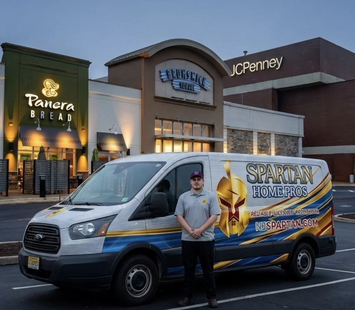 Spartan Home Pros electrician performing electrical service at a in East Brunswick, New Jersey