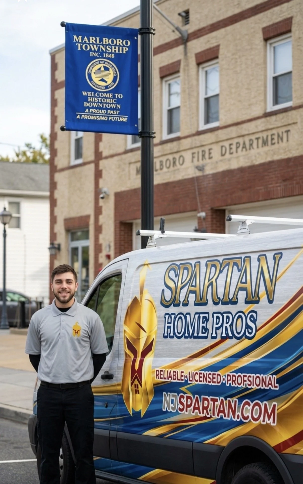 Spartan Home Pros electrician performing electrical service at a Marlboro, New Jersey home