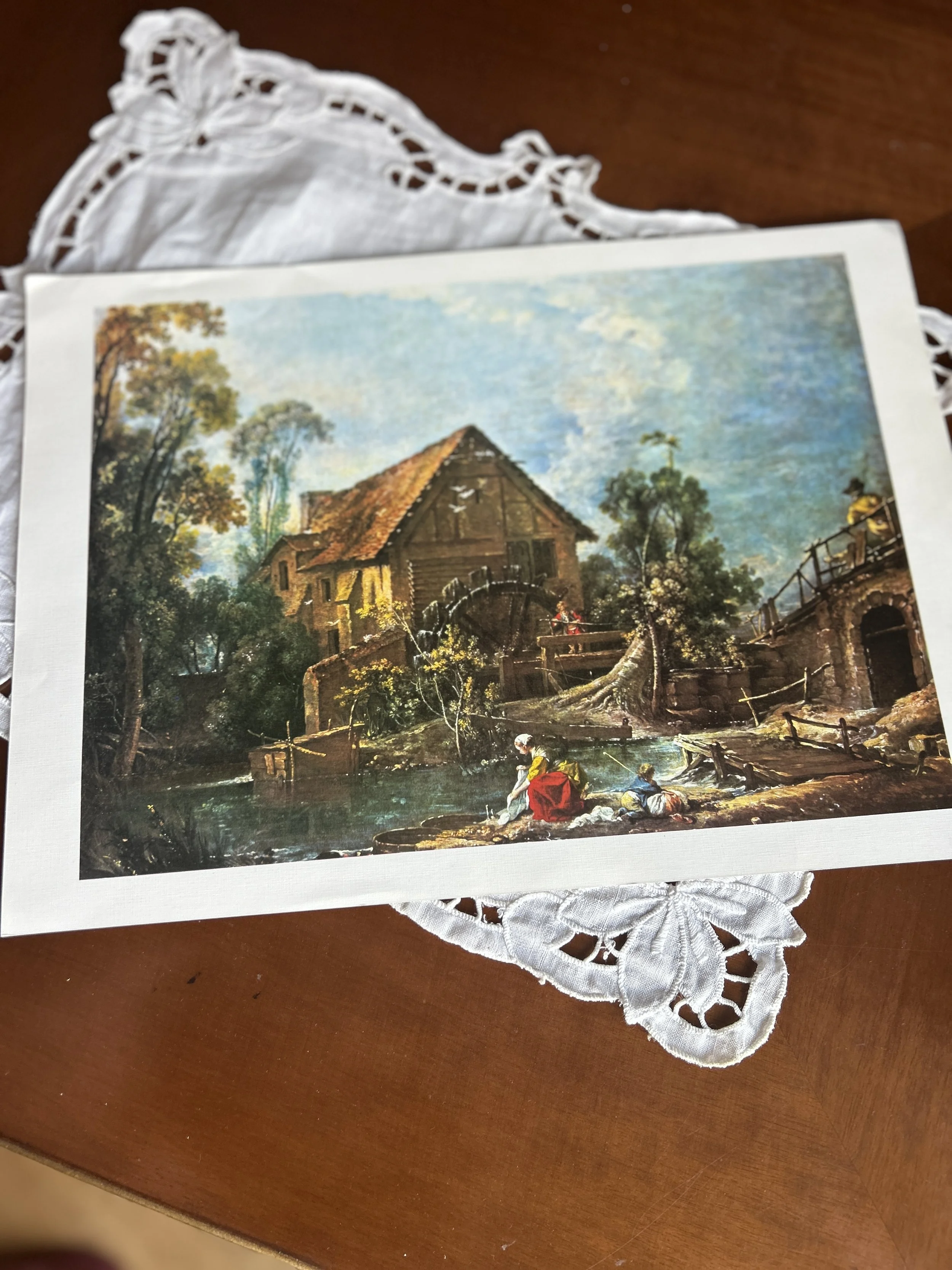 Francois Boucher, The Mill -1751, textured print