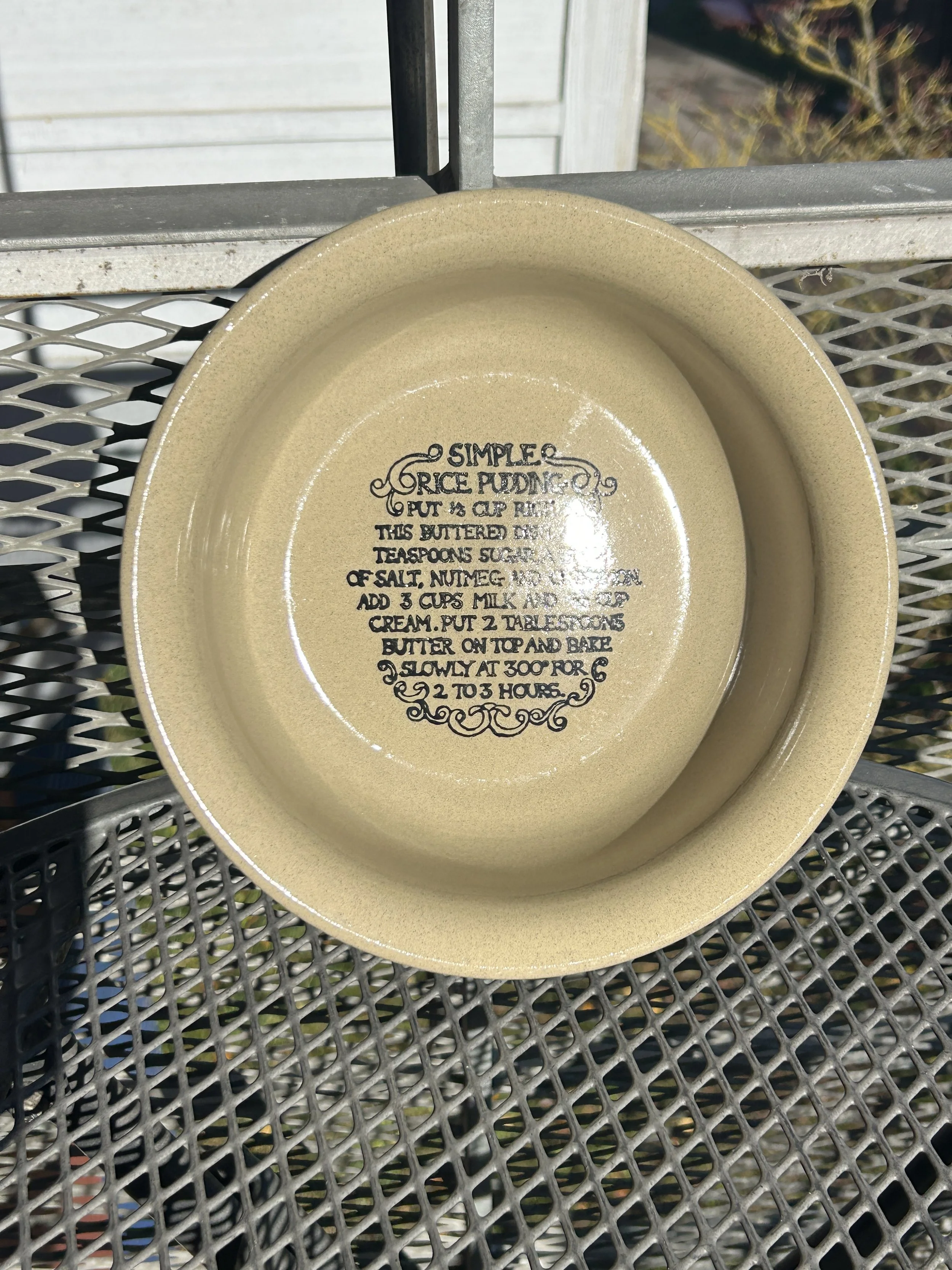 England Moira Stoneware Vintage Recipe Bowl