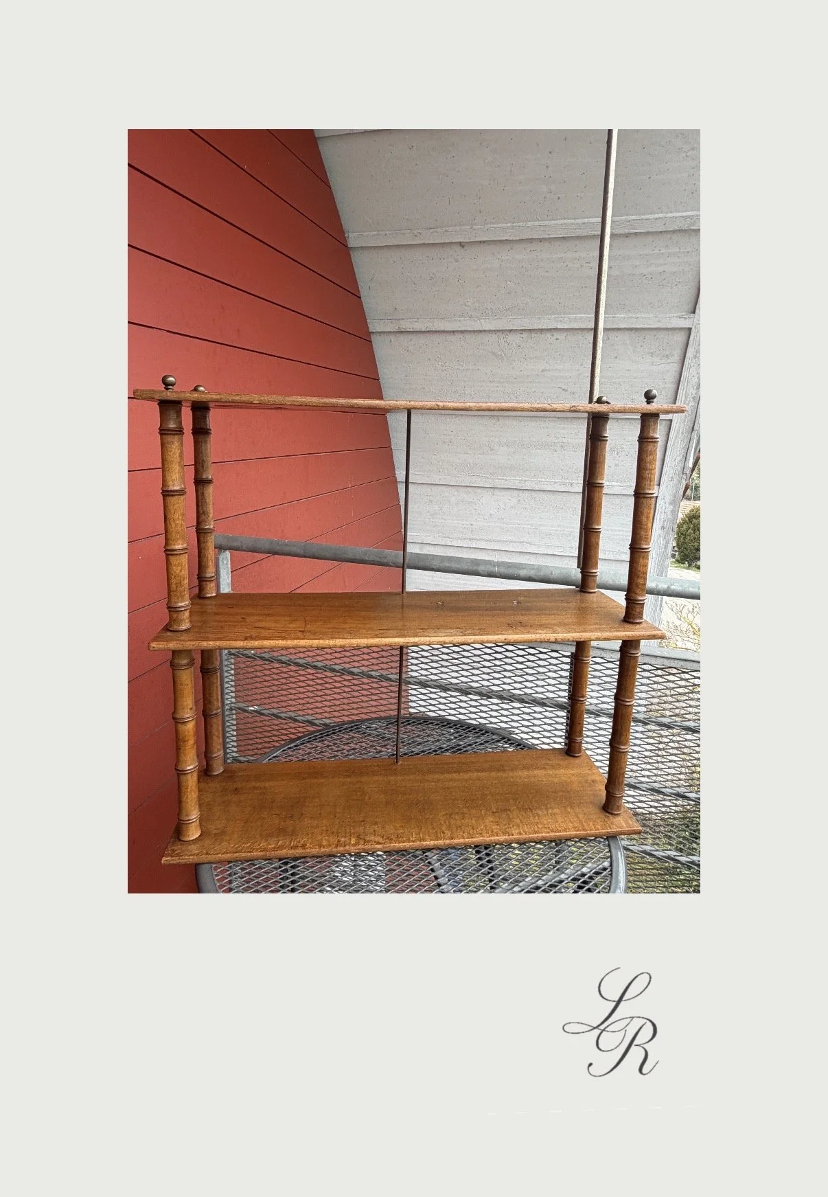 French 19th century faux bamboo Etagere