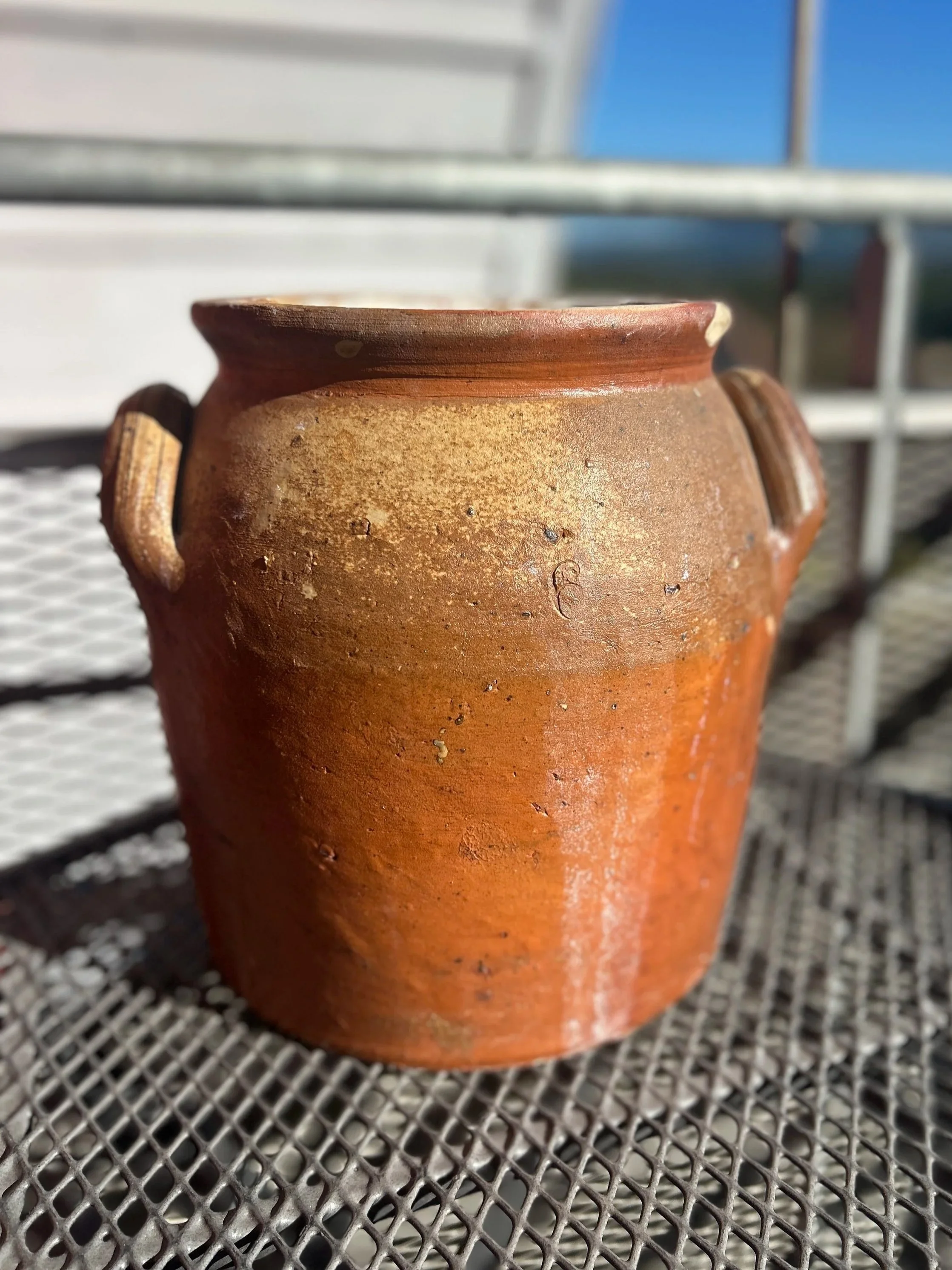 Late 18th Century Elephant Ear Handle Pot