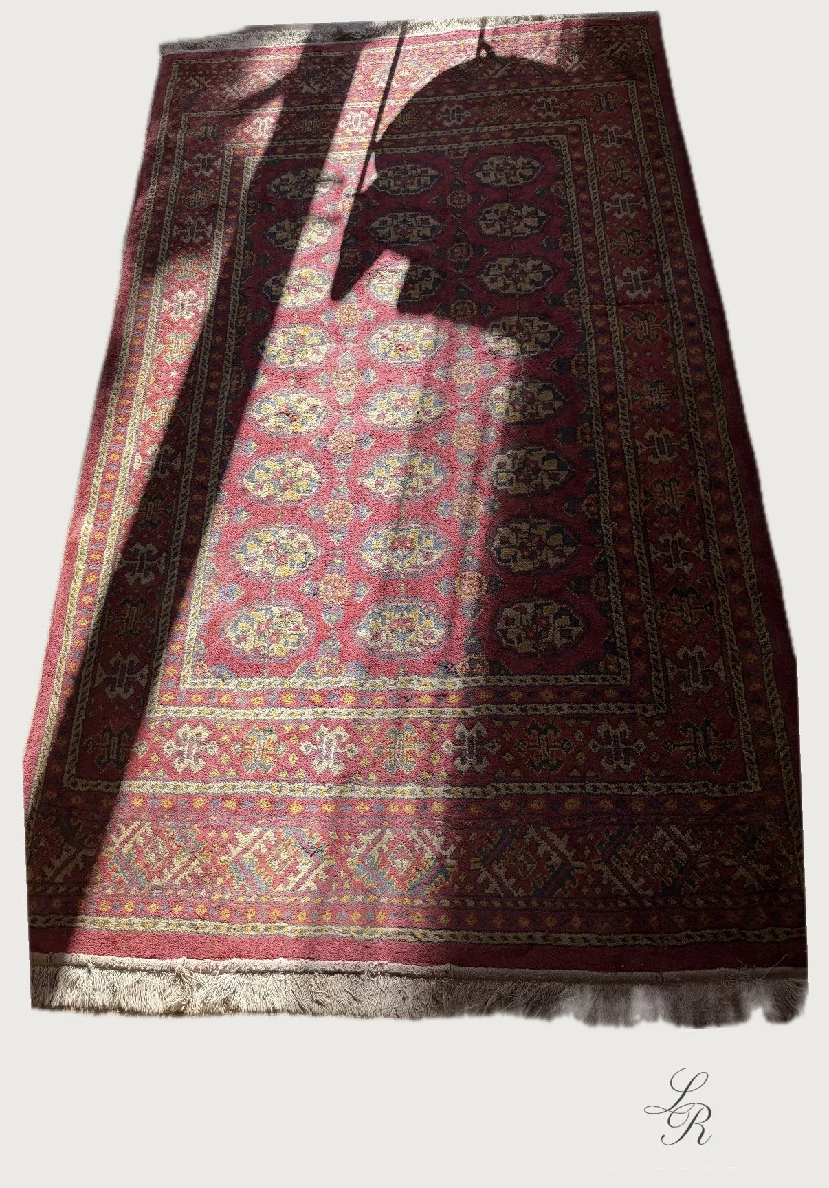 Hand knotted traditional Turkoman (Bukhara) wool rug,