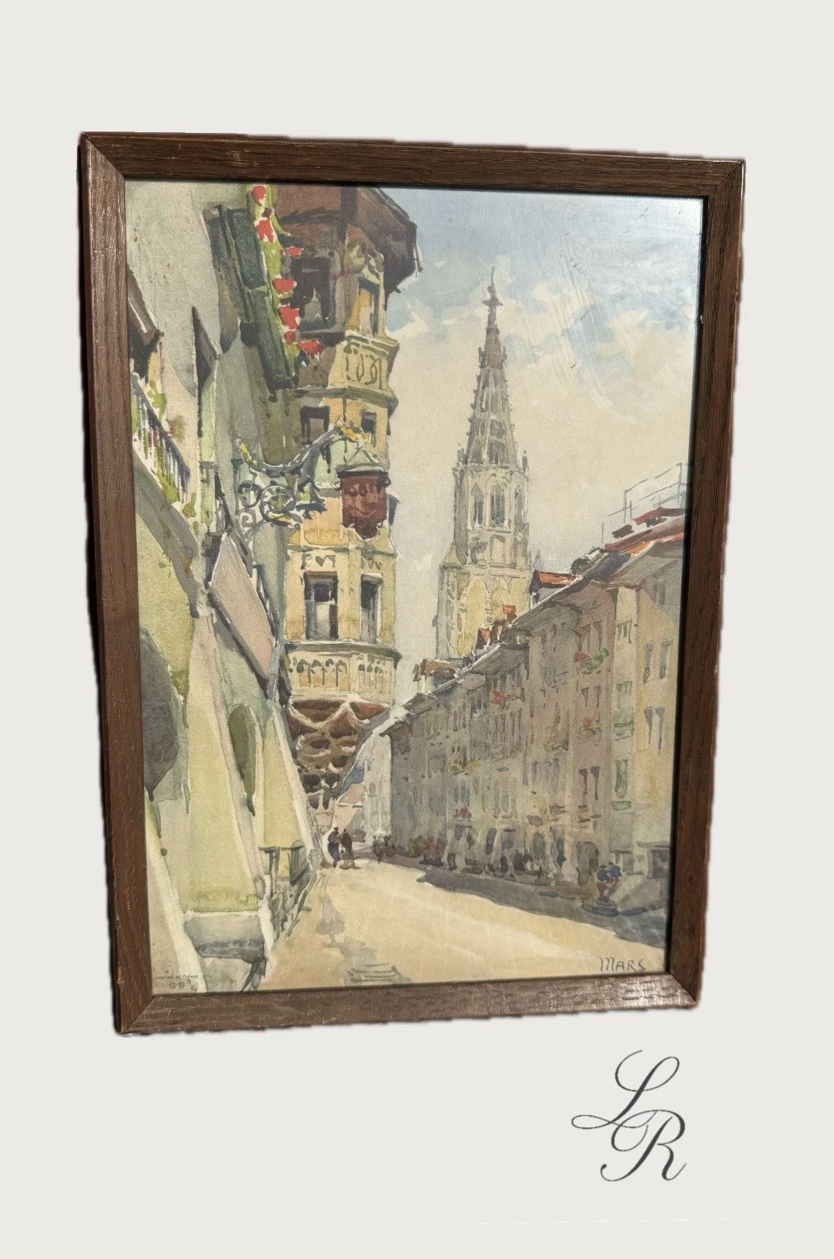 MARC, signed-Gouche painted art print