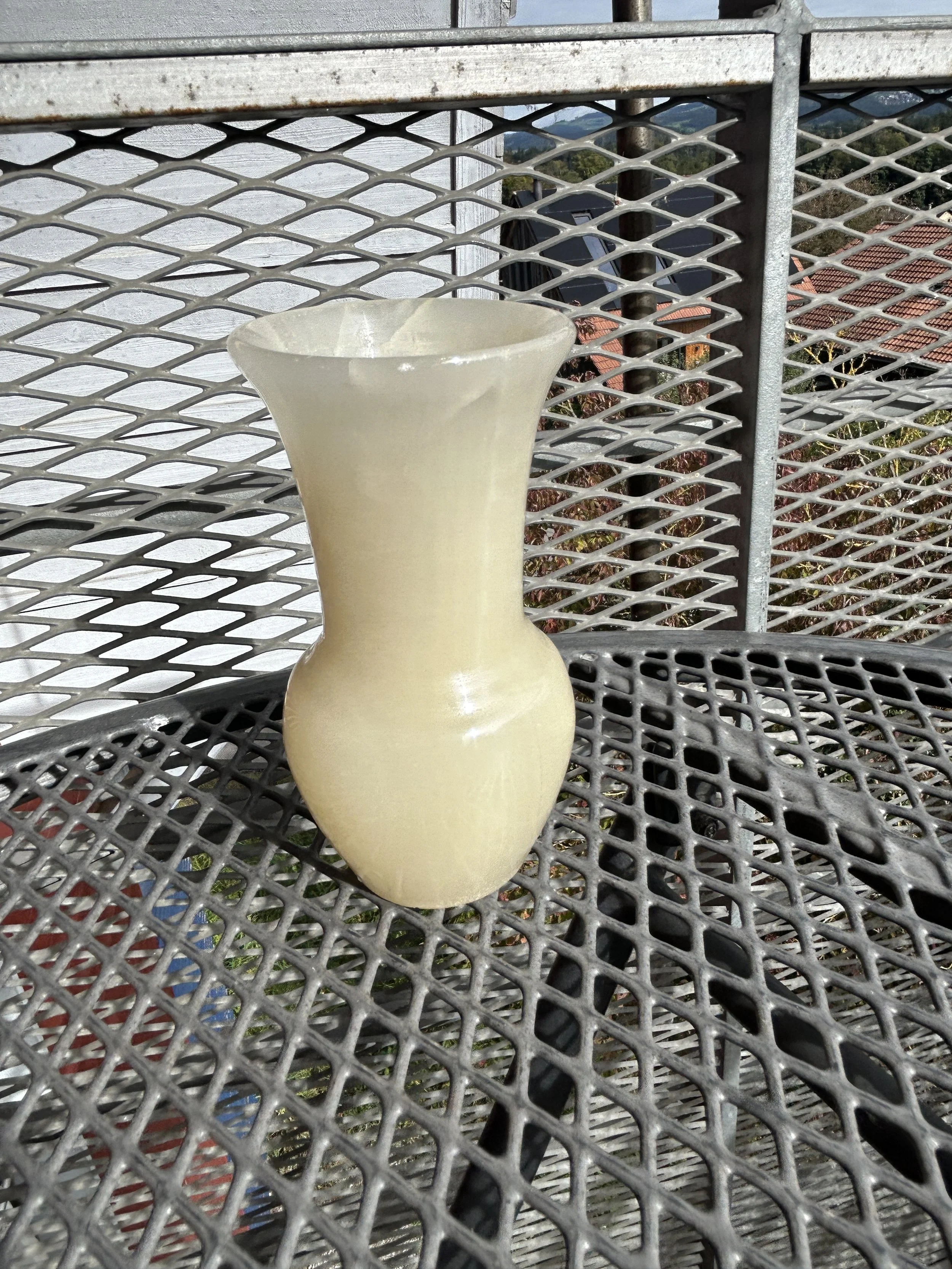 Italian Cream Onyx Bud Vase