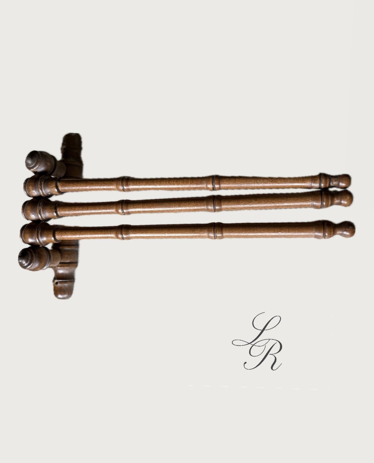 3 swivel arm French towel rack