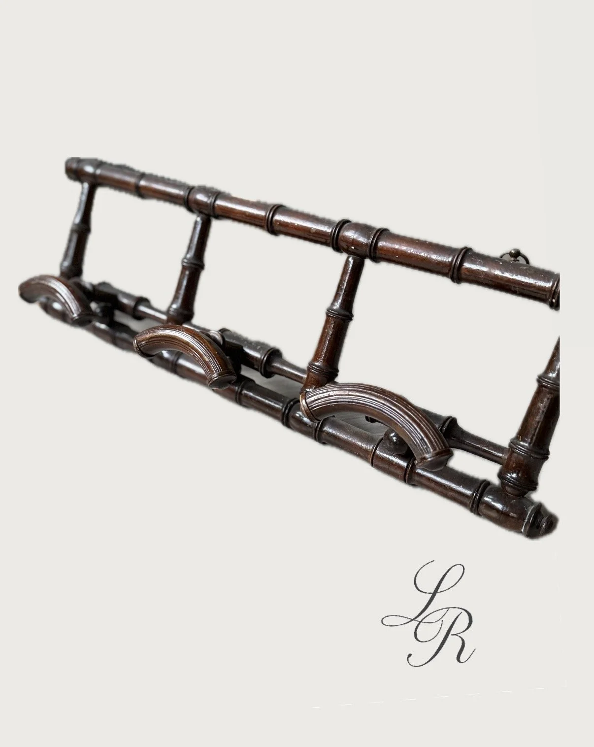 French faux Bamboo decorative wall hat coat rack