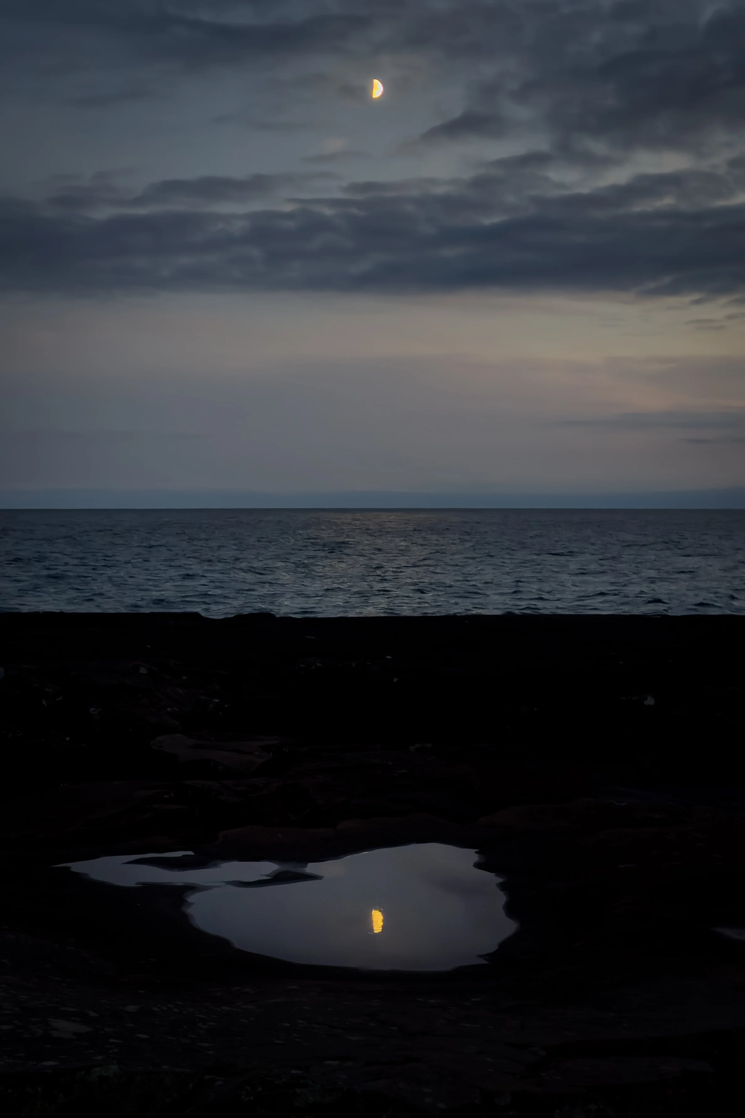 Half Moon Over Lake Superior, Grand Marais, Minnesota, 2026