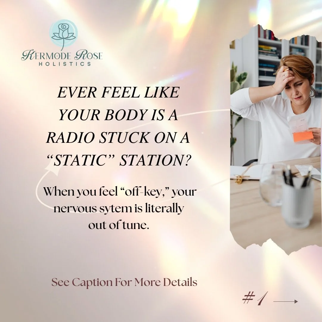 @followers @ Nirvana 101 Stop scrolling if you&rsquo;re stuck in &ldquo;static&rdquo; mode. 📻⚡️

We often try to &ldquo;think&rdquo; our way out of stress, but true relaxation happens at a cellular level.

At Kermode Rose Holistics, I don&rsquo;t ju