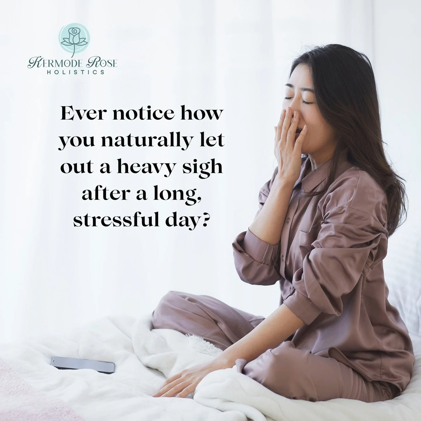 ✨ The Power of the &ldquo;Audible Sigh&rdquo;

Ever notice how you naturally let out a heavy sigh after a long, stressful day? That&rsquo;s not just a sound&mdash;it&rsquo;s your body&rsquo;s built-in reset button. 🌬️✨

Your nervous system is incred