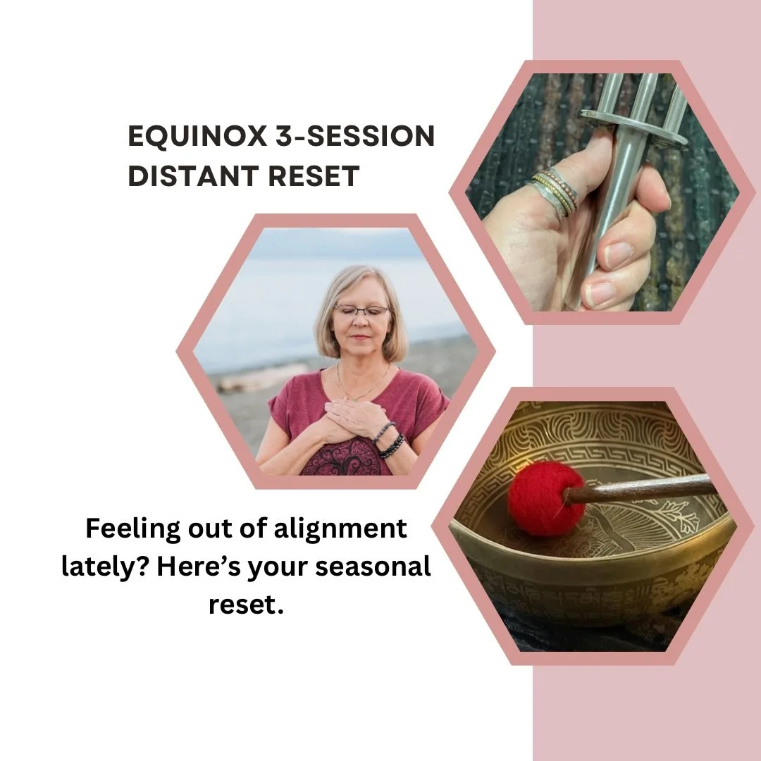 10 days left to secure the Equinox 3-Session Distant Reset package! ⏳✨

Feeling out of alignment or weighed down by the seasonal transition? As the season shifts, our energy bodies often hold onto tension, overwhelm, or fatigue.

The Equinox 3-Sessio