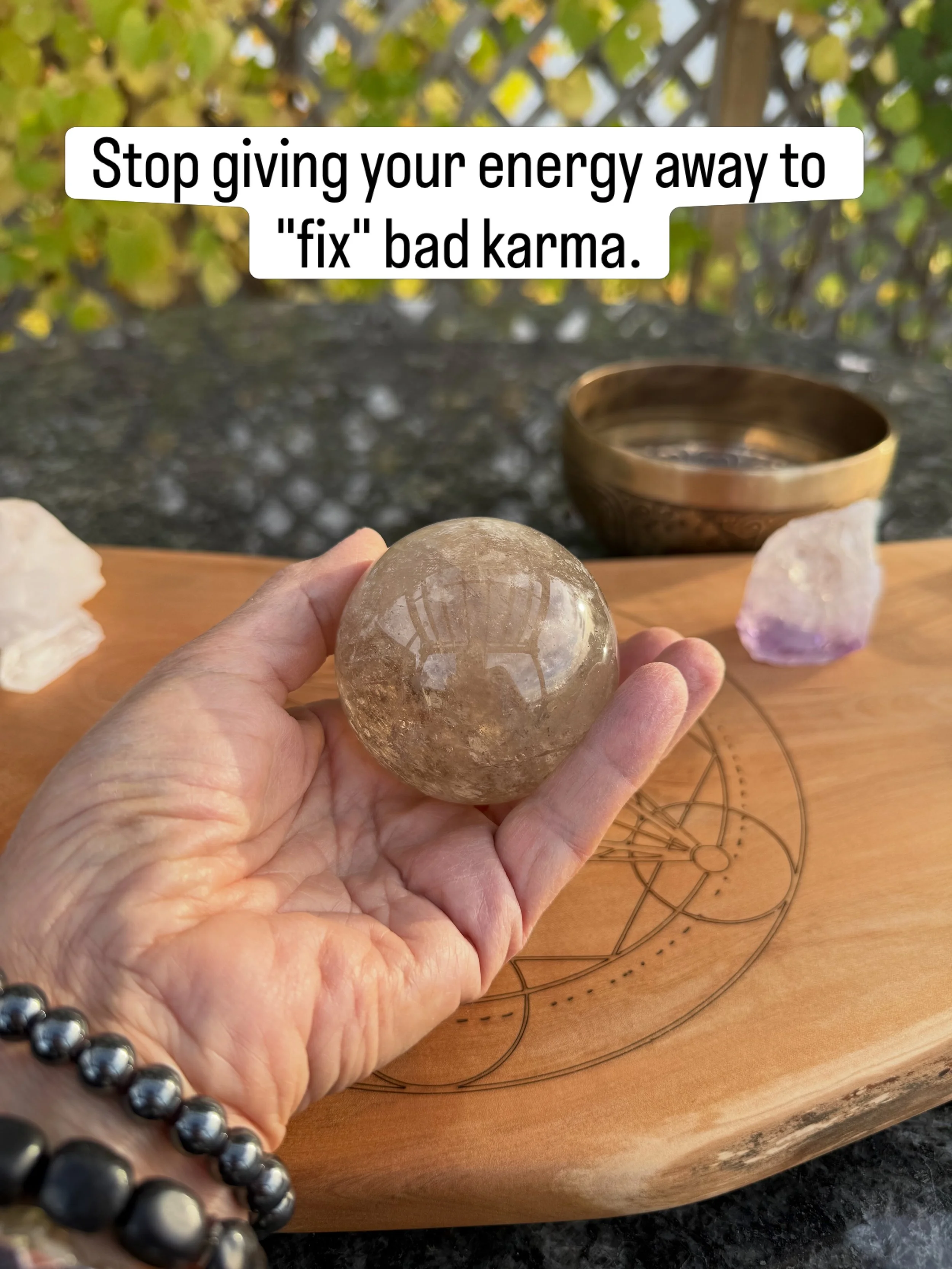 Karma isn&rsquo;t about punishment&mdash;it&rsquo;s about frequency.

When heavy dynamics or tension arise, our instinct is often to pour extra patience, love, or effort into fixing the situation. But over-extending yourself to smooth over external f
