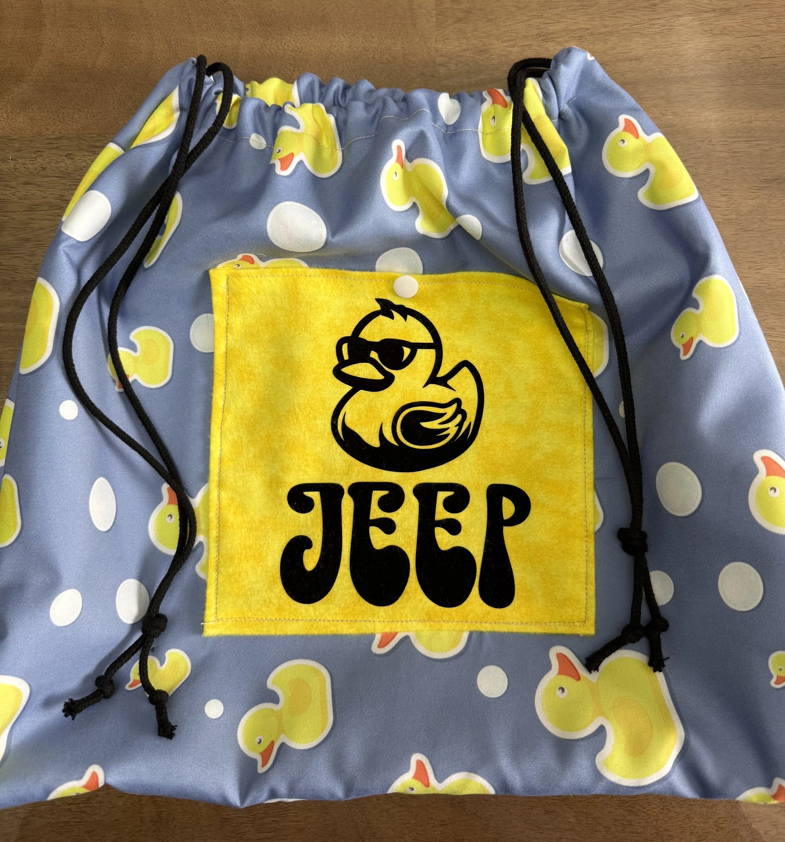 Custom Jeep bag for your ducks. $30-$40 Depending on fabric and design. 