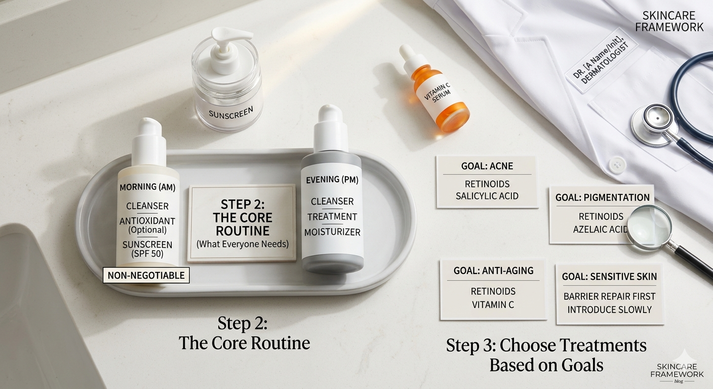 How to Build a Skincare Routine (The Dermatologist’s Framework)