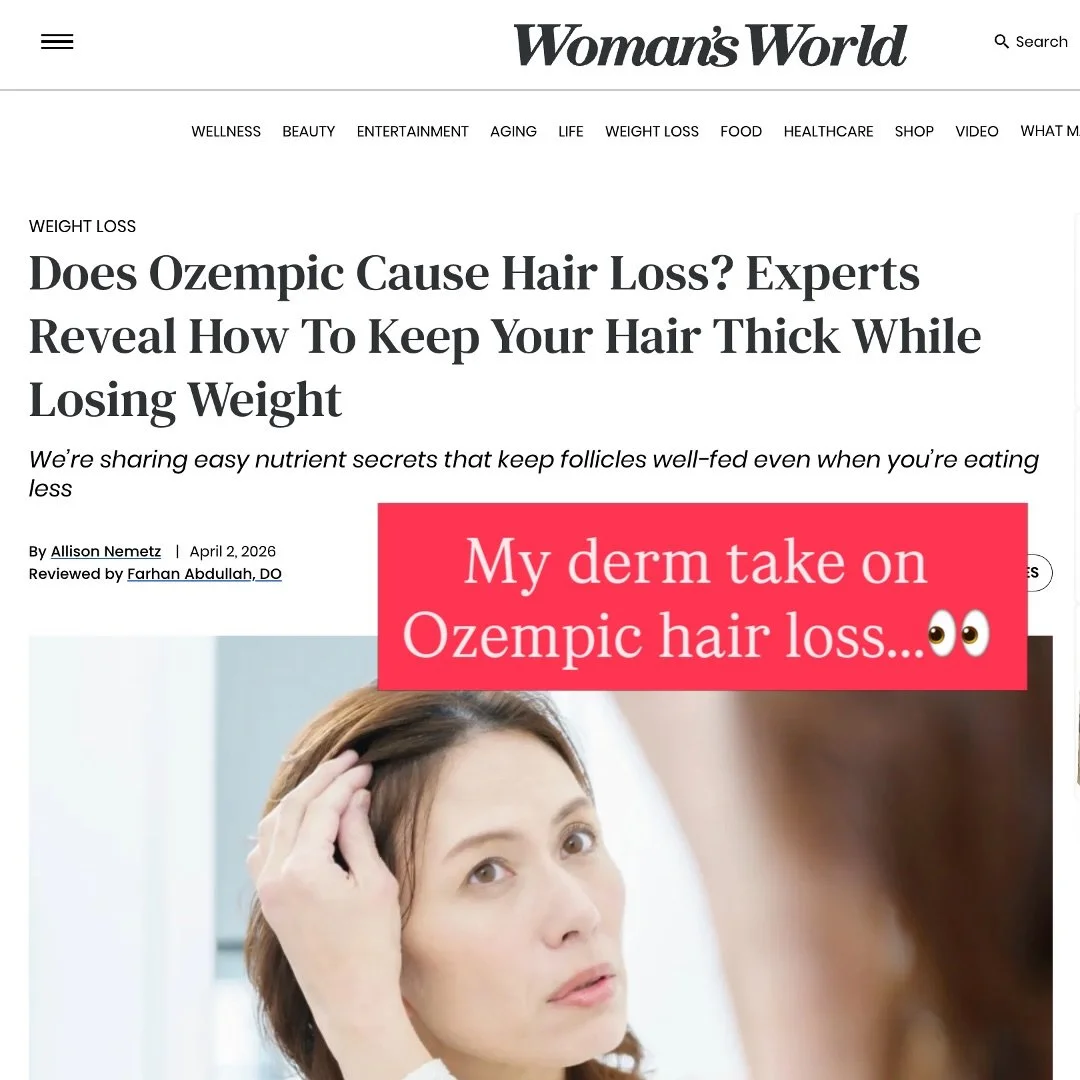Noticing more hair shedding on Ozempic? You&rsquo;re not imagining it&hellip; but it&rsquo;s probably not the drug 👀

Most cases are telogen effluvium- a temporary shedding phase triggered by rapid weight loss, and it&rsquo;s delayed (~2&ndash;4 mon