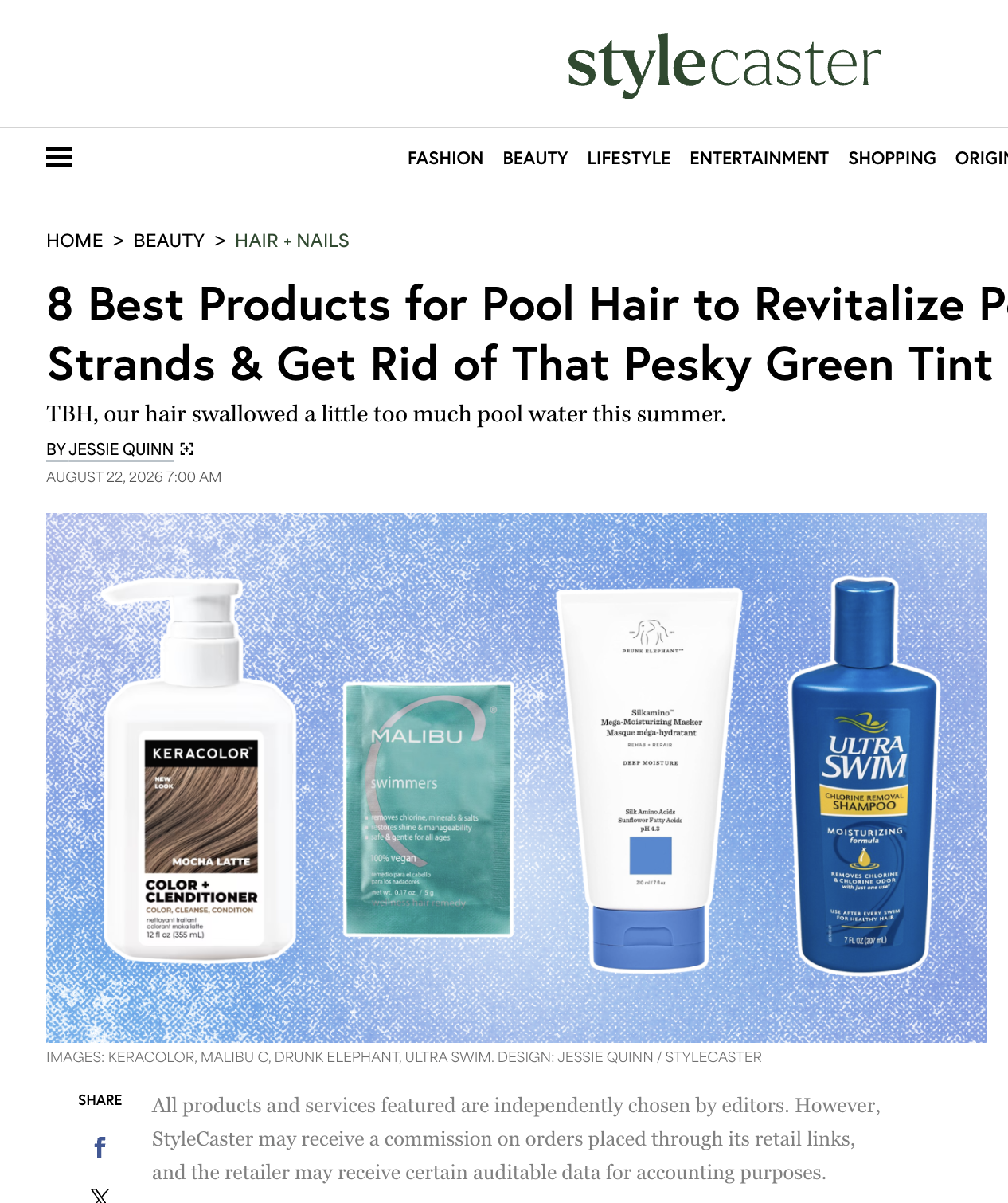 8 Best Products for Pool Hair to Revitalize Post-Summer Strands &amp; Get Rid of That Pesky Green Tint