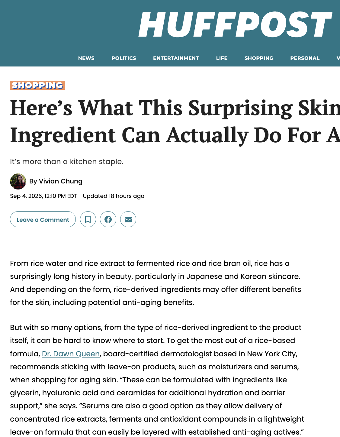 Here’s What This Surprising Skincare Ingredient Can Actually Do For Aging Skin