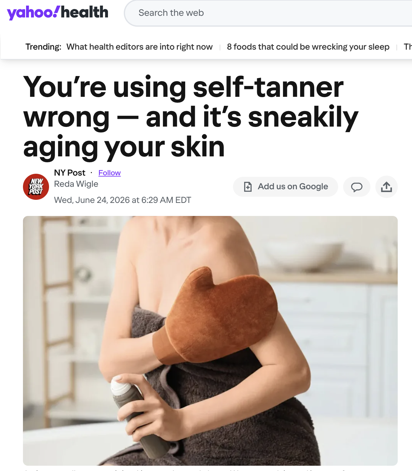 You’re using self-tanner wrong — and it’s sneakily aging your skin
