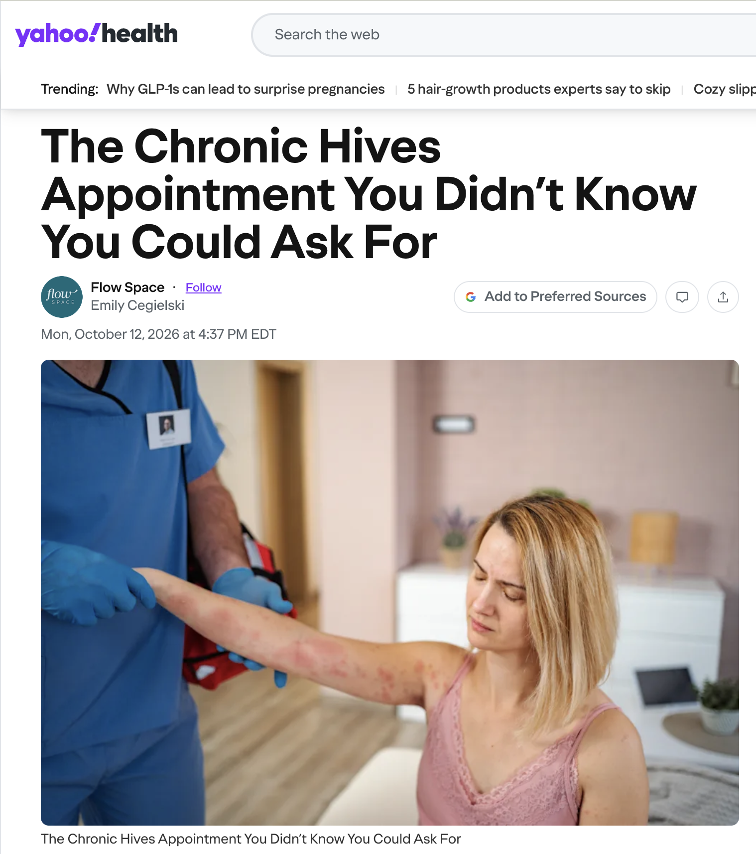 The Chronic Hives Appointment You Didn’t Know You Could Ask For