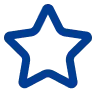 A blue star-shaped icon with a hollow center.
