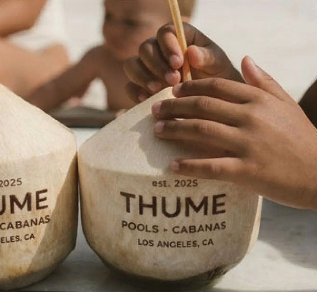 THUME branded coconuts