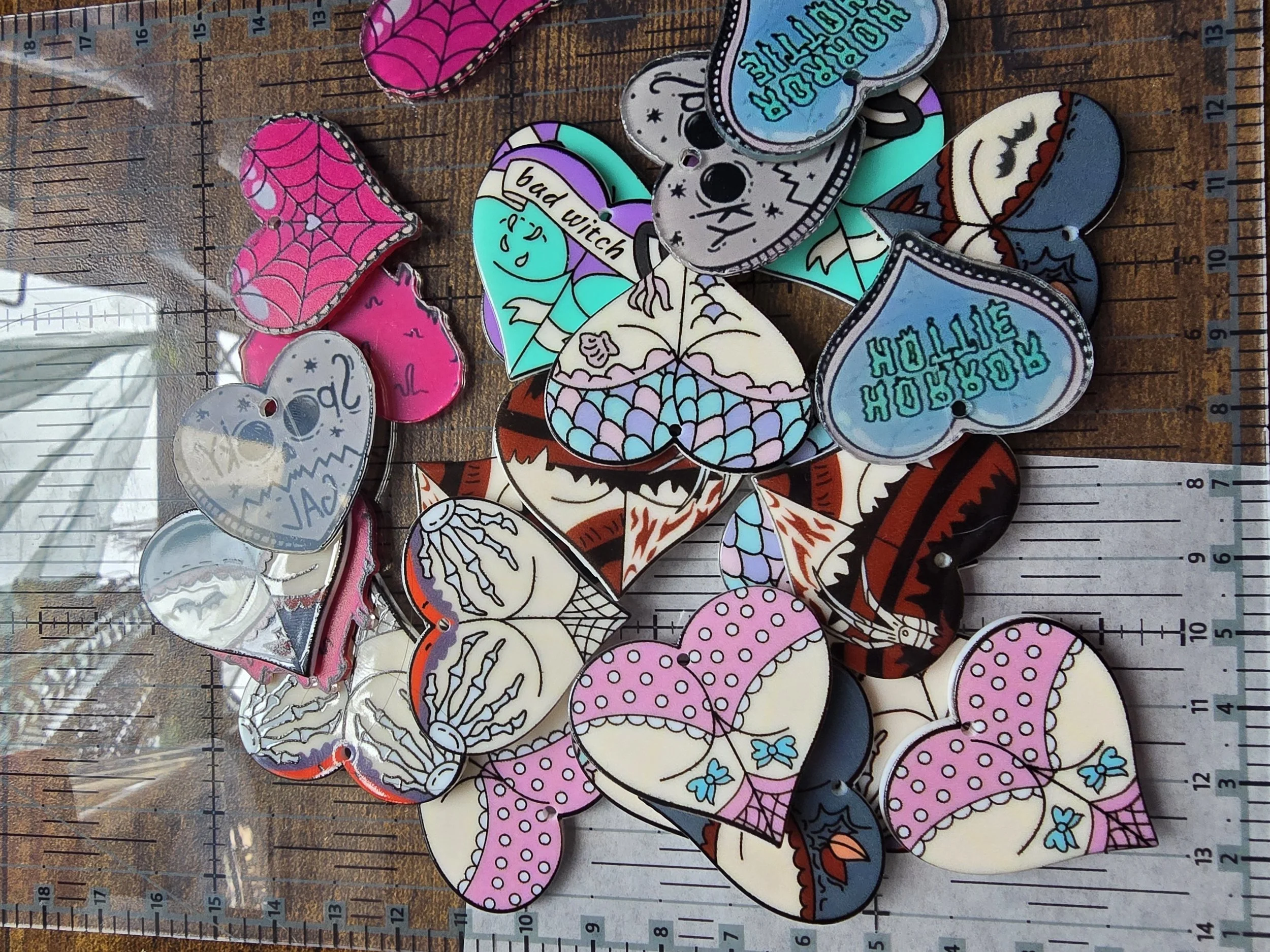 Alt Spooky Heart Charms