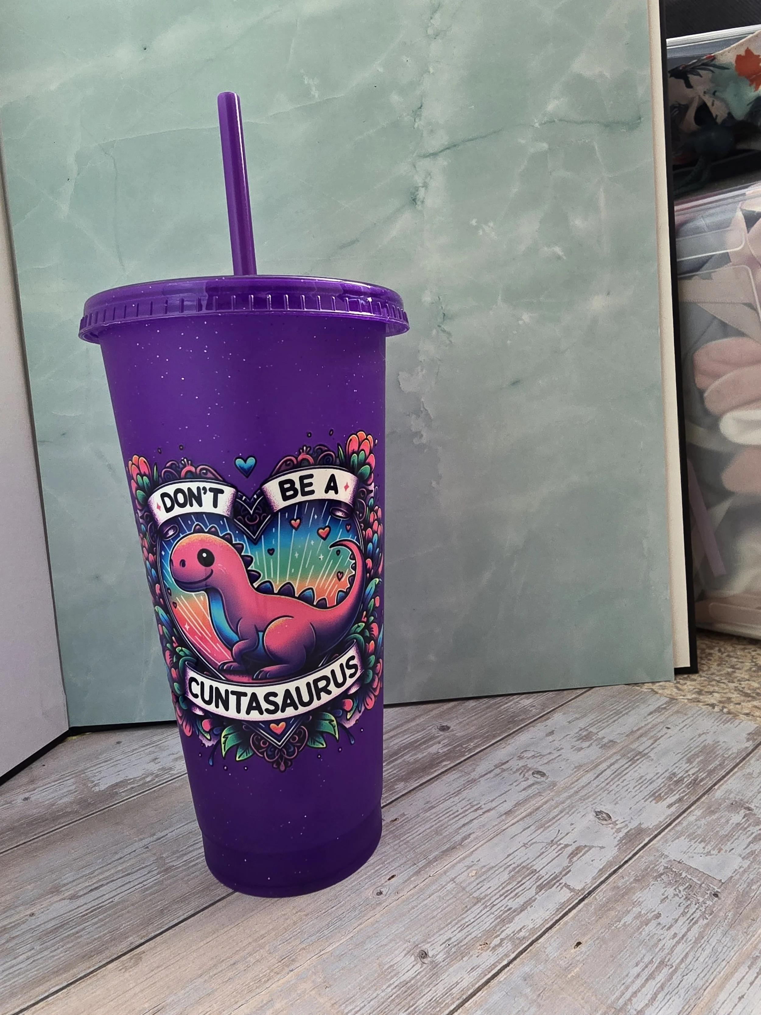 C*ntasaurus - 24oz Cold Cup  Plastic Travel Cup