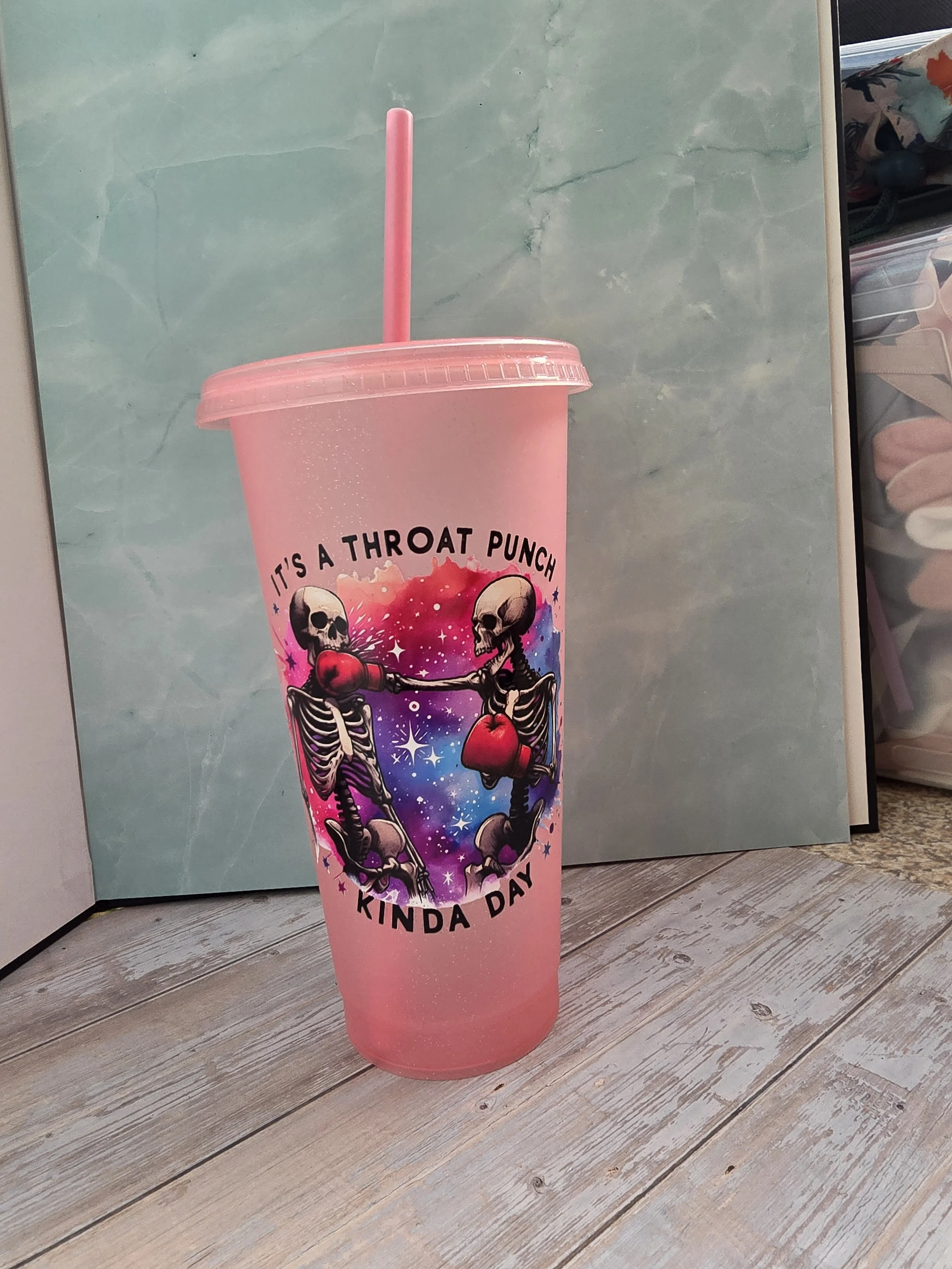 Throat Punch - 24oz Cold Cup  Plastic Travel Cup